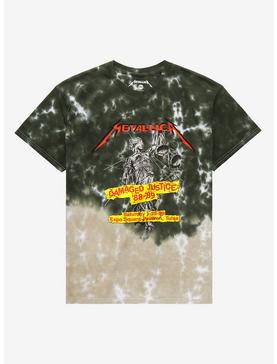 Plus Size Metallica Damaged Justice Tour Tie-Dye T-Shirt, , hi-res