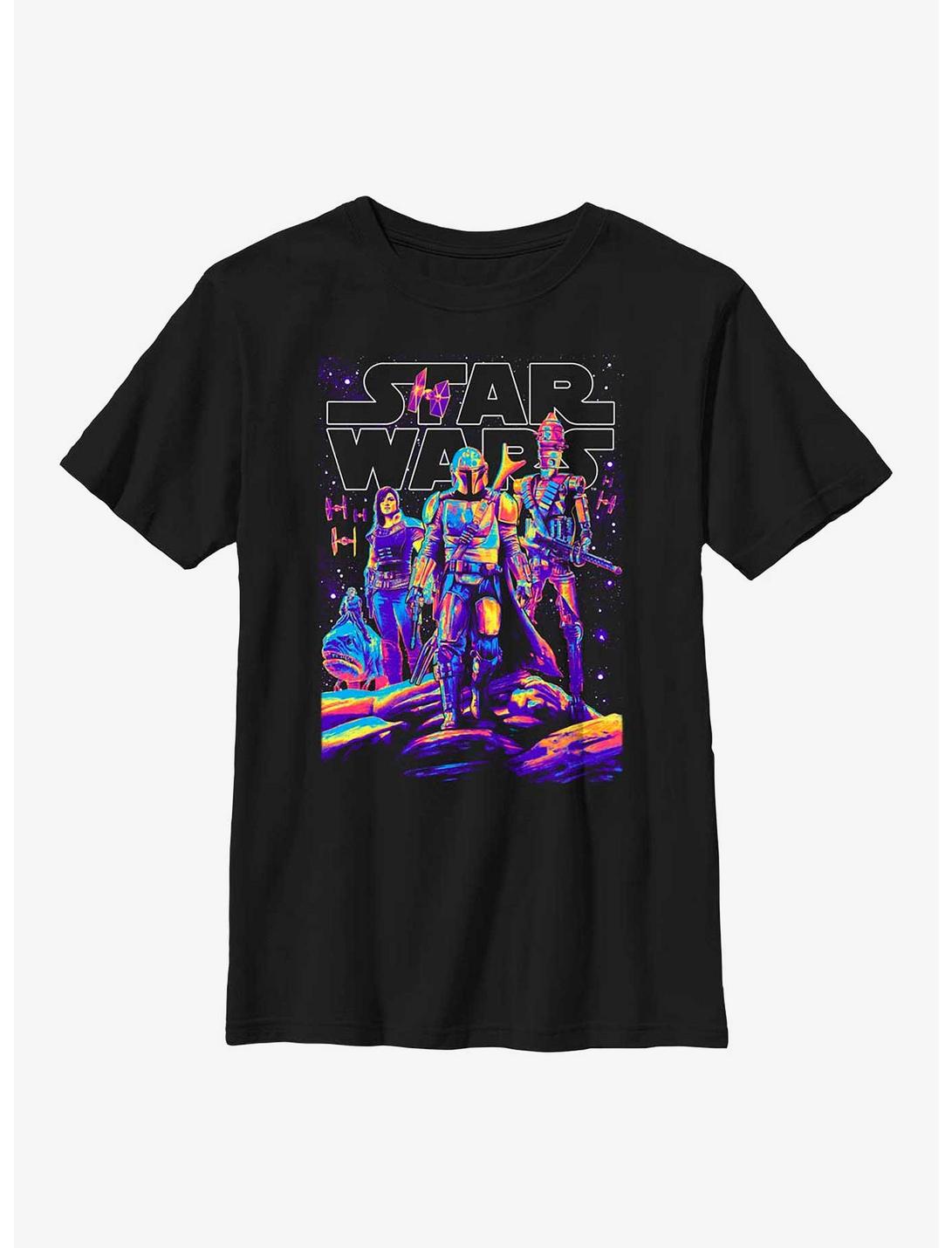 Star Wars The Mandalorian Light It Up Youth T-Shirt, BLACK, hi-res