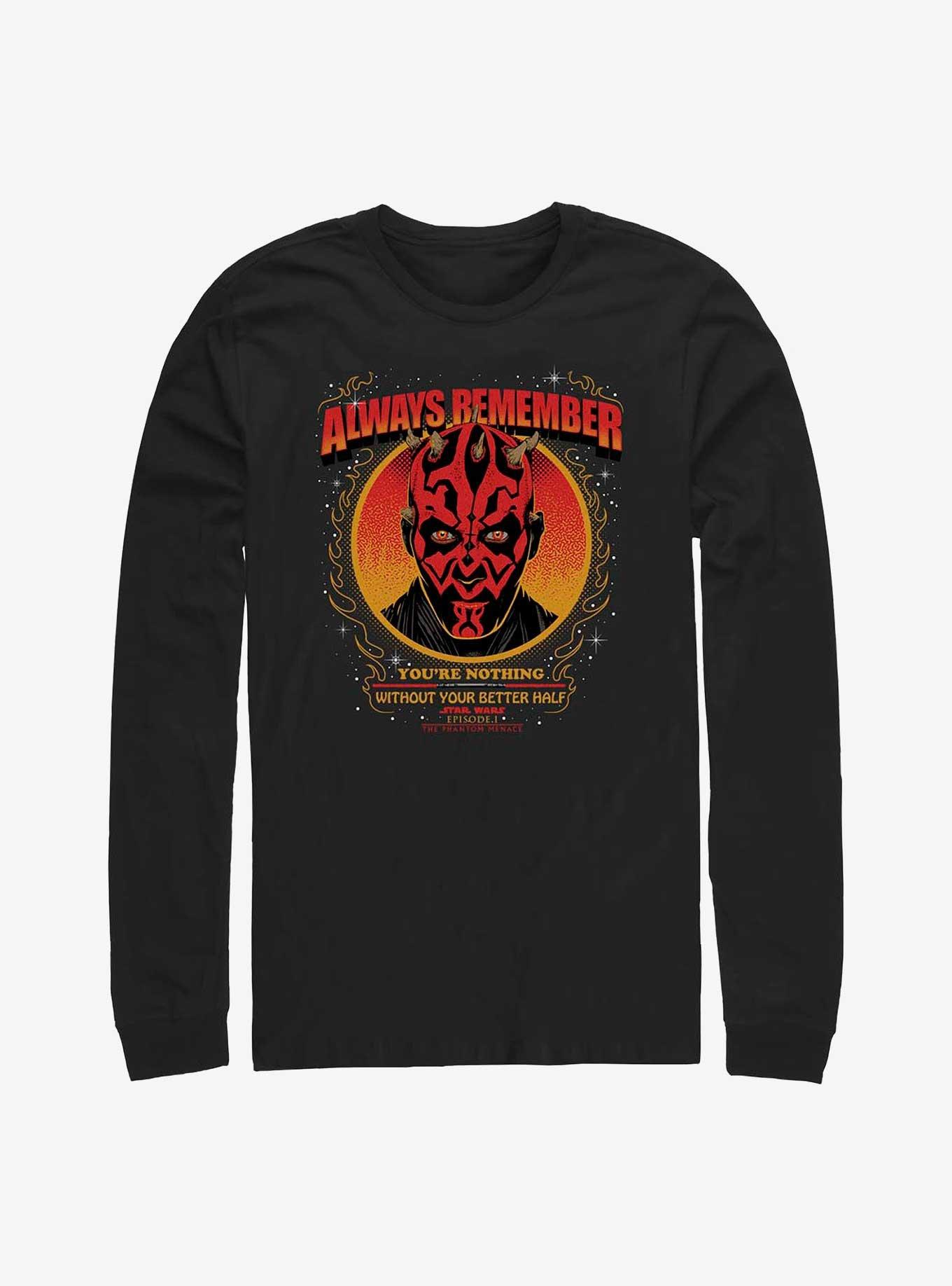 Star Wars Always Remember Darth Maul Long-Sleeve T-Shirt, BLACK, hi-res