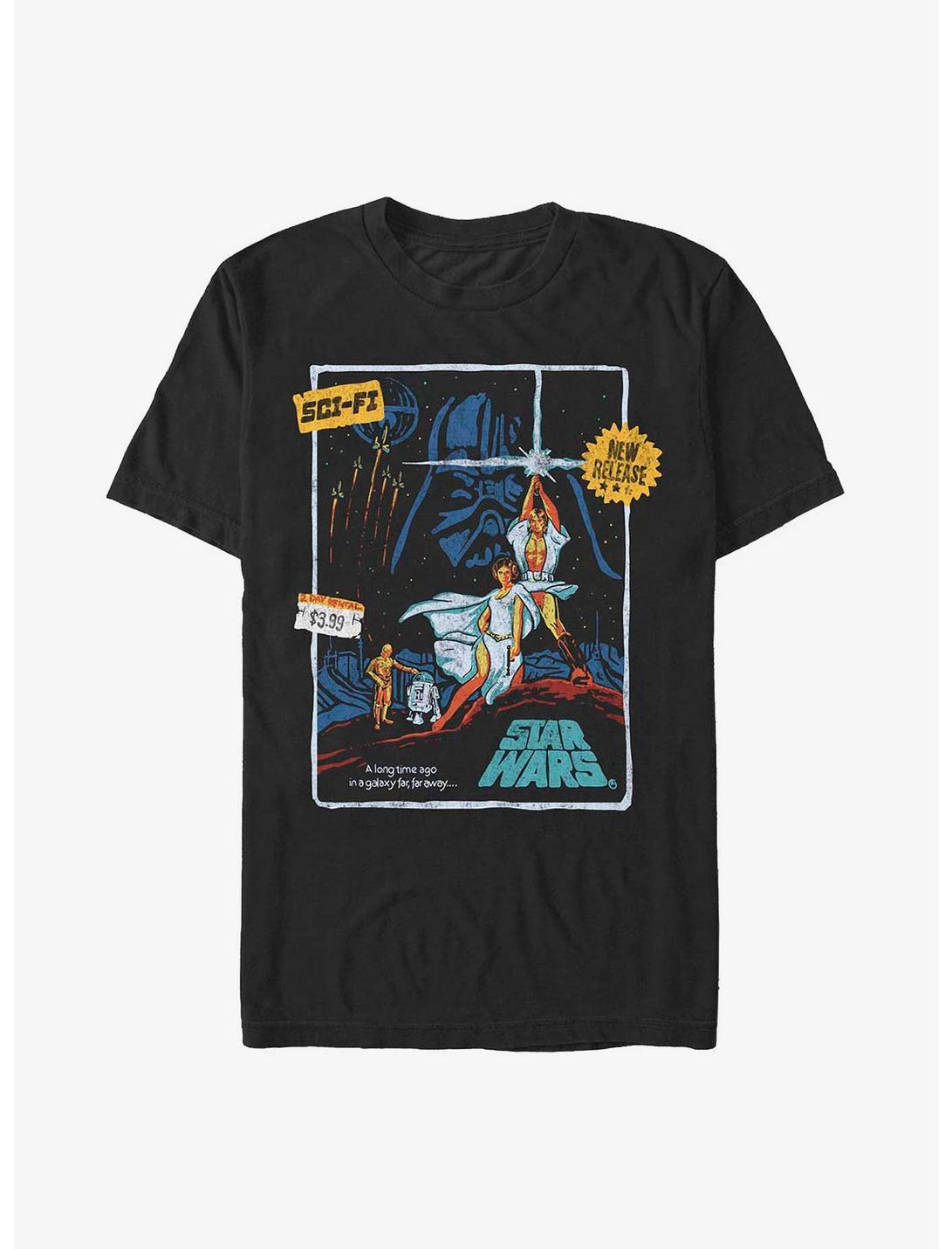 Star Wars Vintage Sci-Fi Rental T-Shirt, BLACK, hi-res