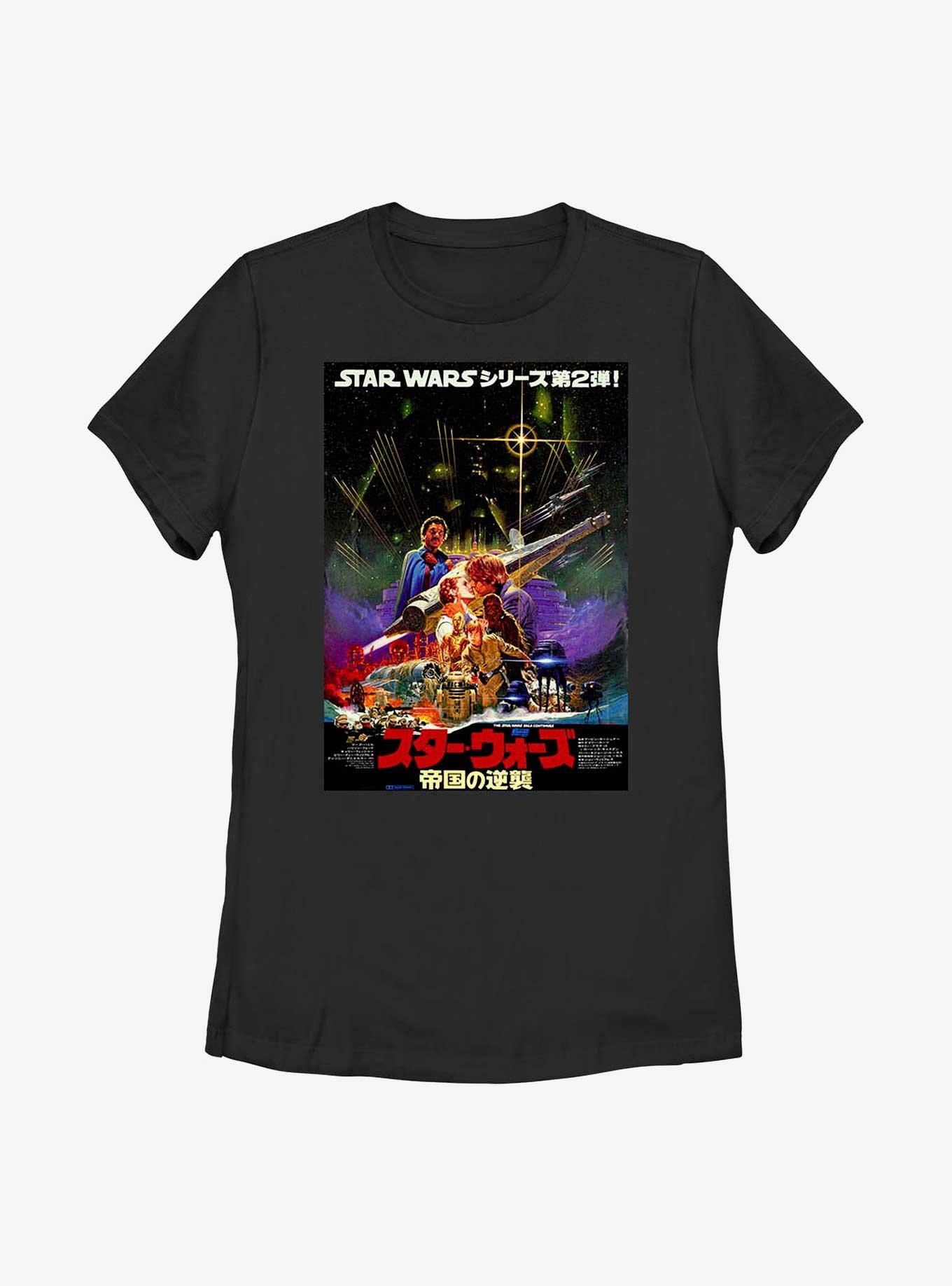 Star Wars Kanji Poster Empire Strikes Back Womens T-Shirt, BLACK, hi-res