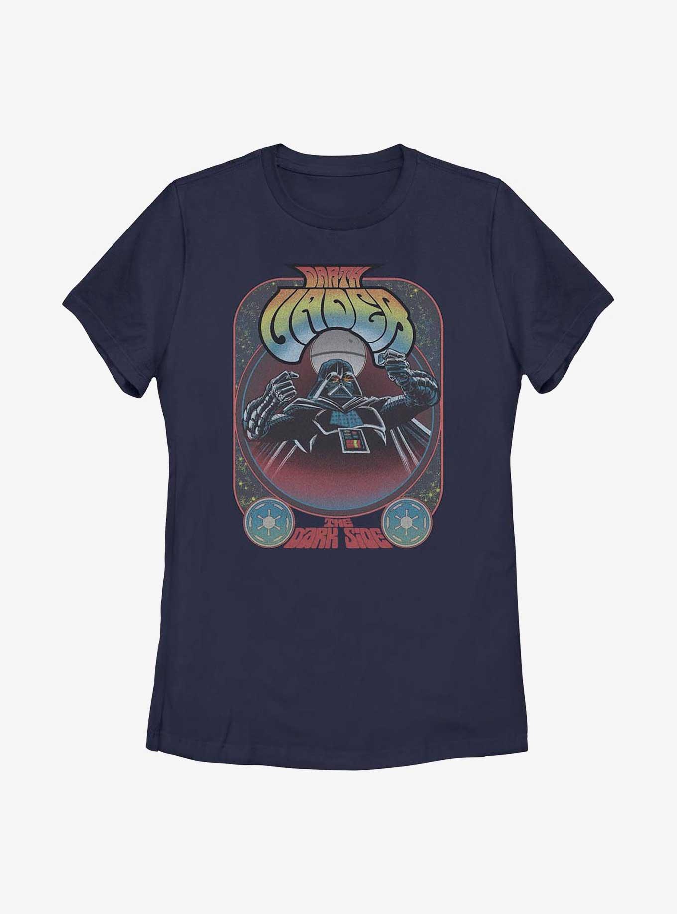 Star Wars Darth Vader Dark Side Groovy Womens T-Shirt, NAVY, hi-res