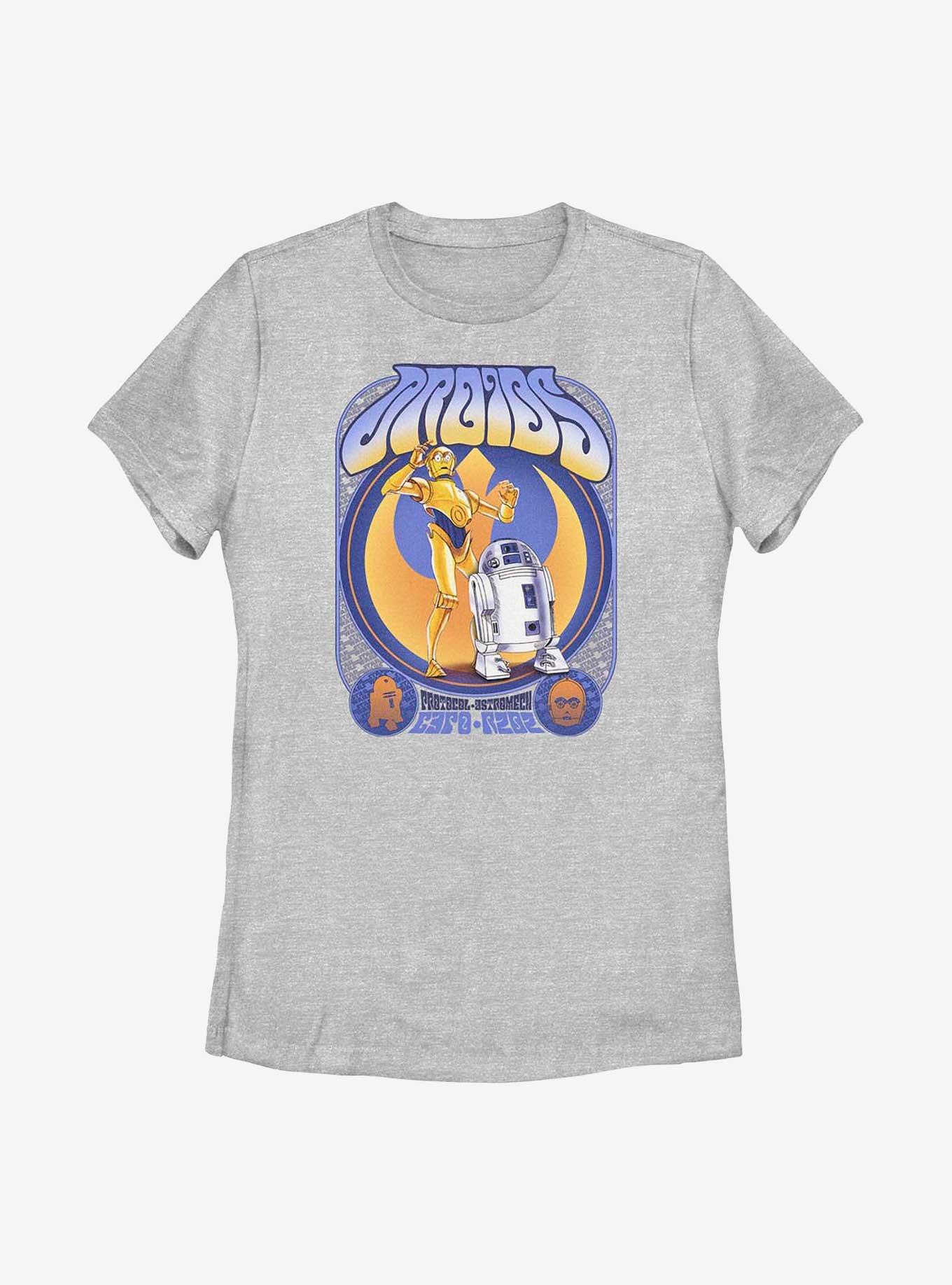 Star Wars Droids C-3PO & R2-D2 Groovy Womens T-Shirt, ATH HTR, hi-res