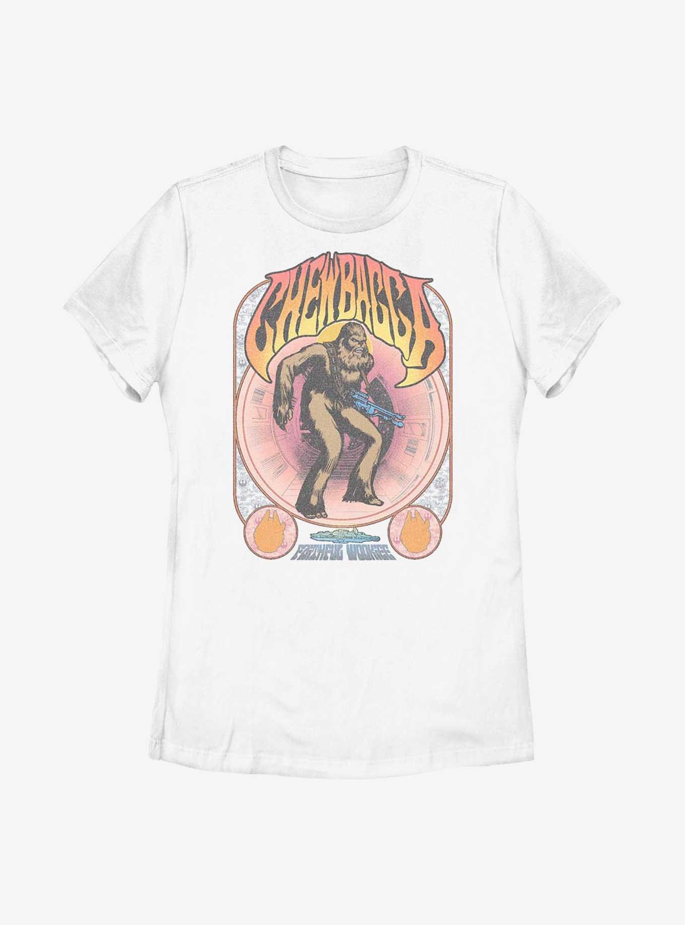 Star Wars Chewbacca Faithful Wookiee Groovy Womens T-Shirt, WHITE, hi-res
