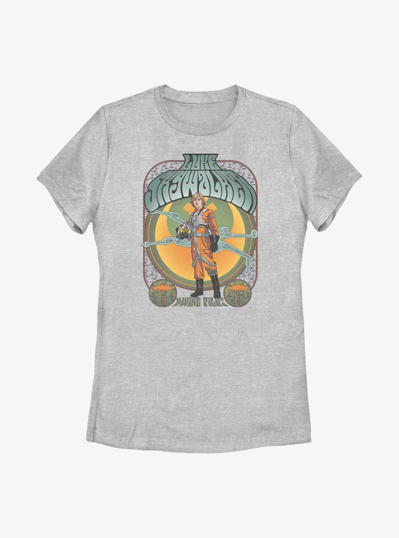 Star Wars Luke Skywalker X-Wing Pilot Groovy Womens T-Shirt, ATH HTR, hi-res