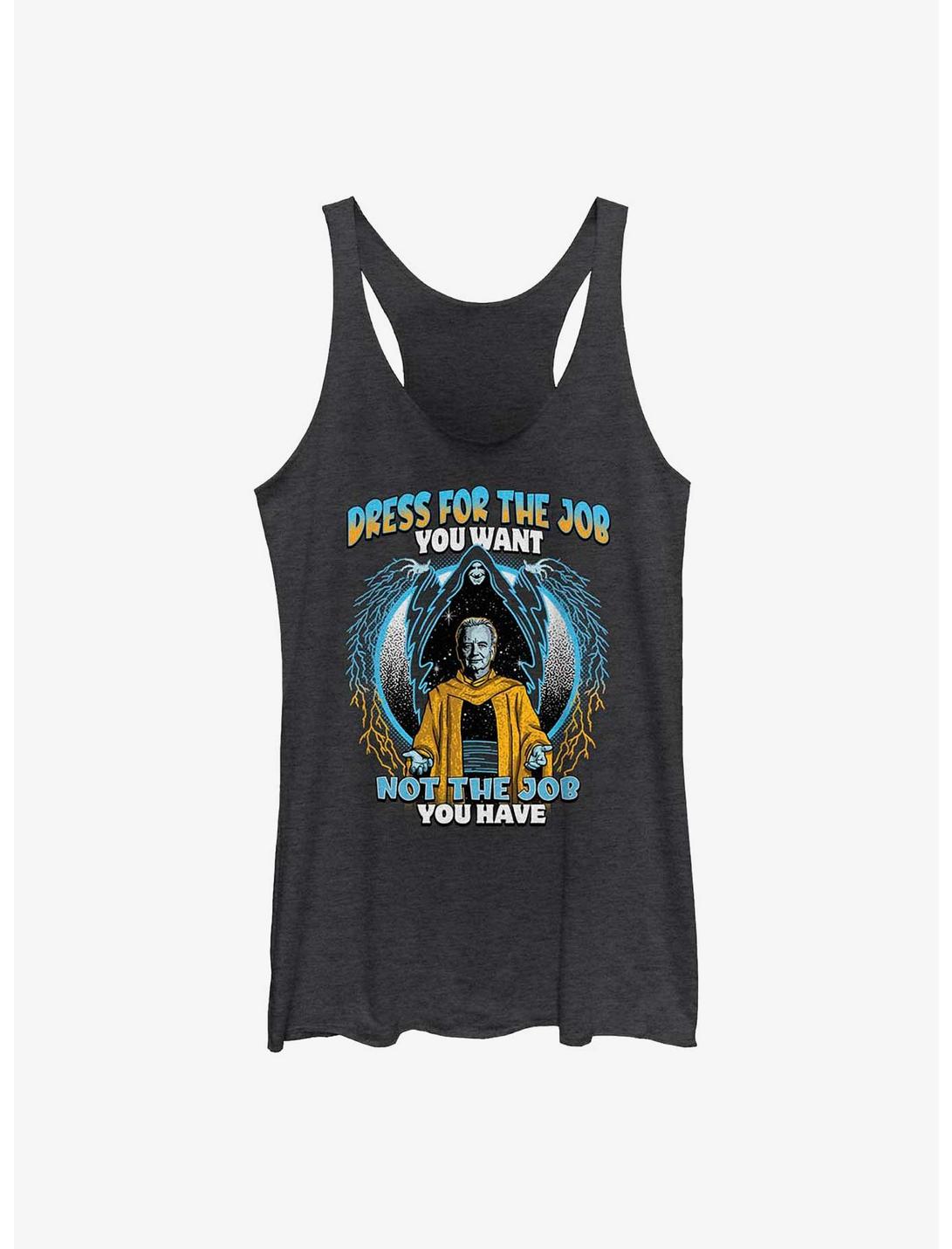 Star Wars Sith Lord Press For The Job You Want Womens Tank Top, BLK HTR, hi-res