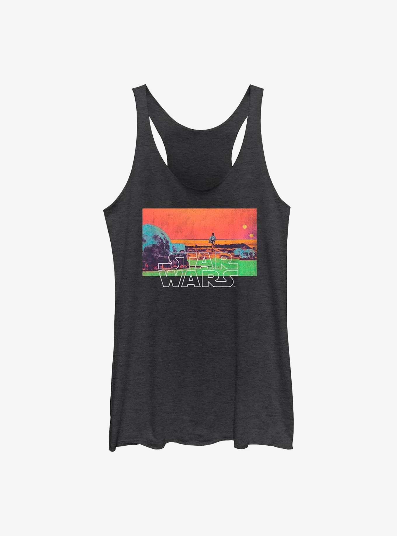 Star Wars Tatooine Moisture Farm Womens Tank Top, BLK HTR, hi-res