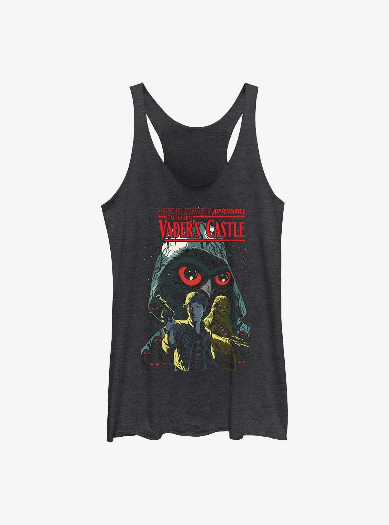 Star Wars Han Solo Tales From Vader's Castle Womens Tank Top, BLK HTR, hi-res