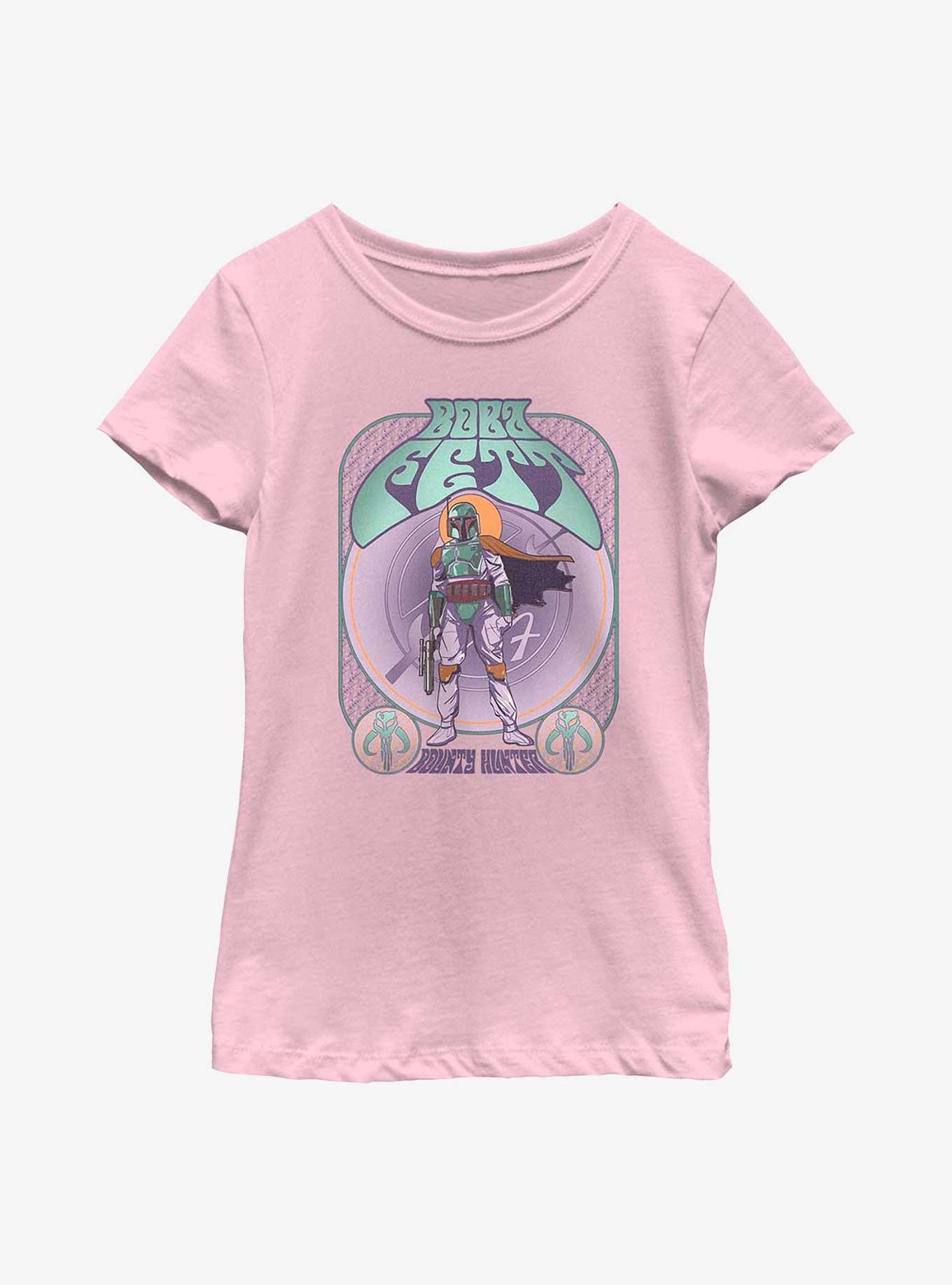 Star Wars Boba Fett Bounty Hunter Groovy Youth Girls T-Shirt, PINK, hi-res