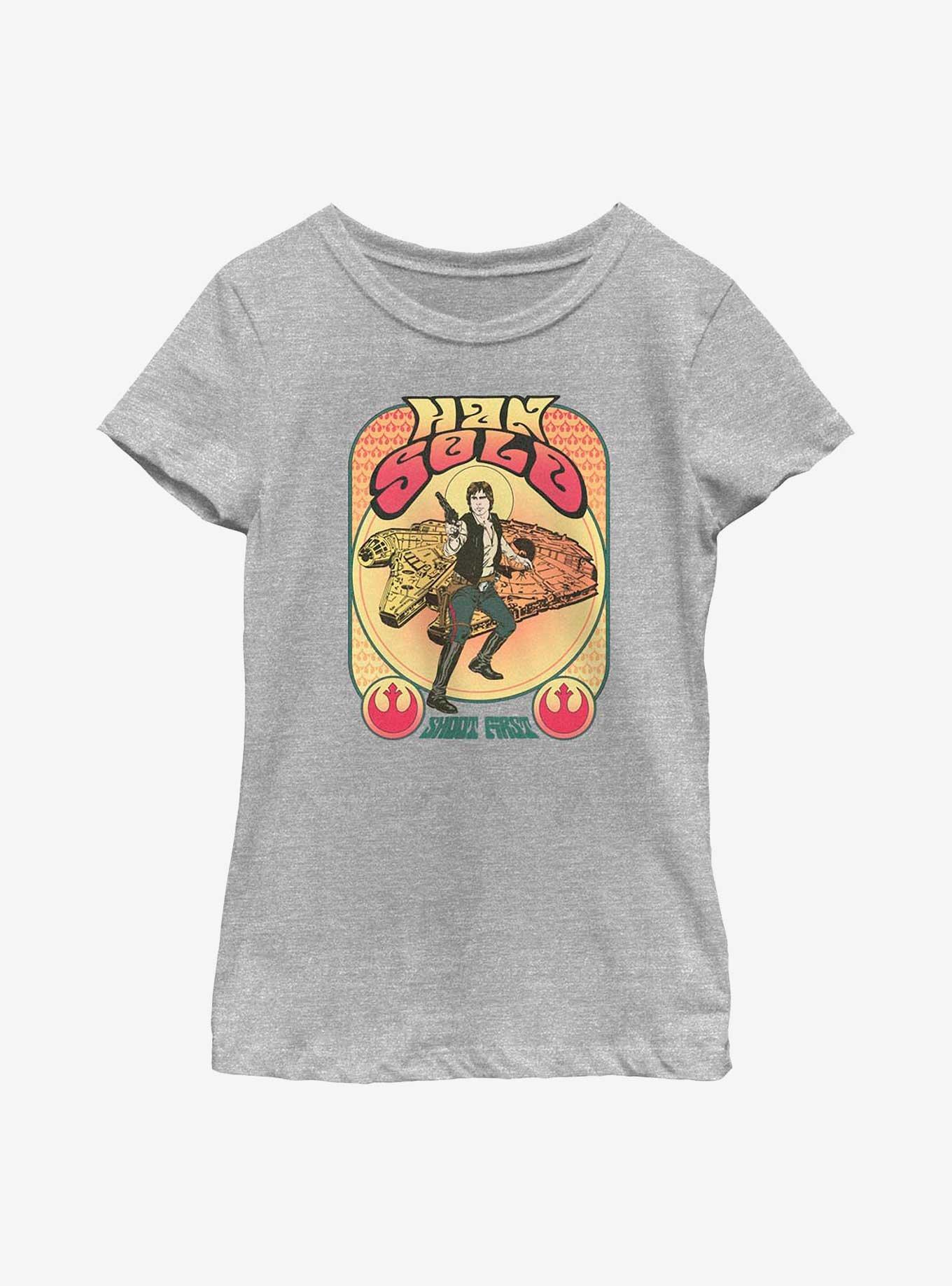 Star Wars Han Solo Shoot First Groovy Youth Girls T-Shirt, , hi-res