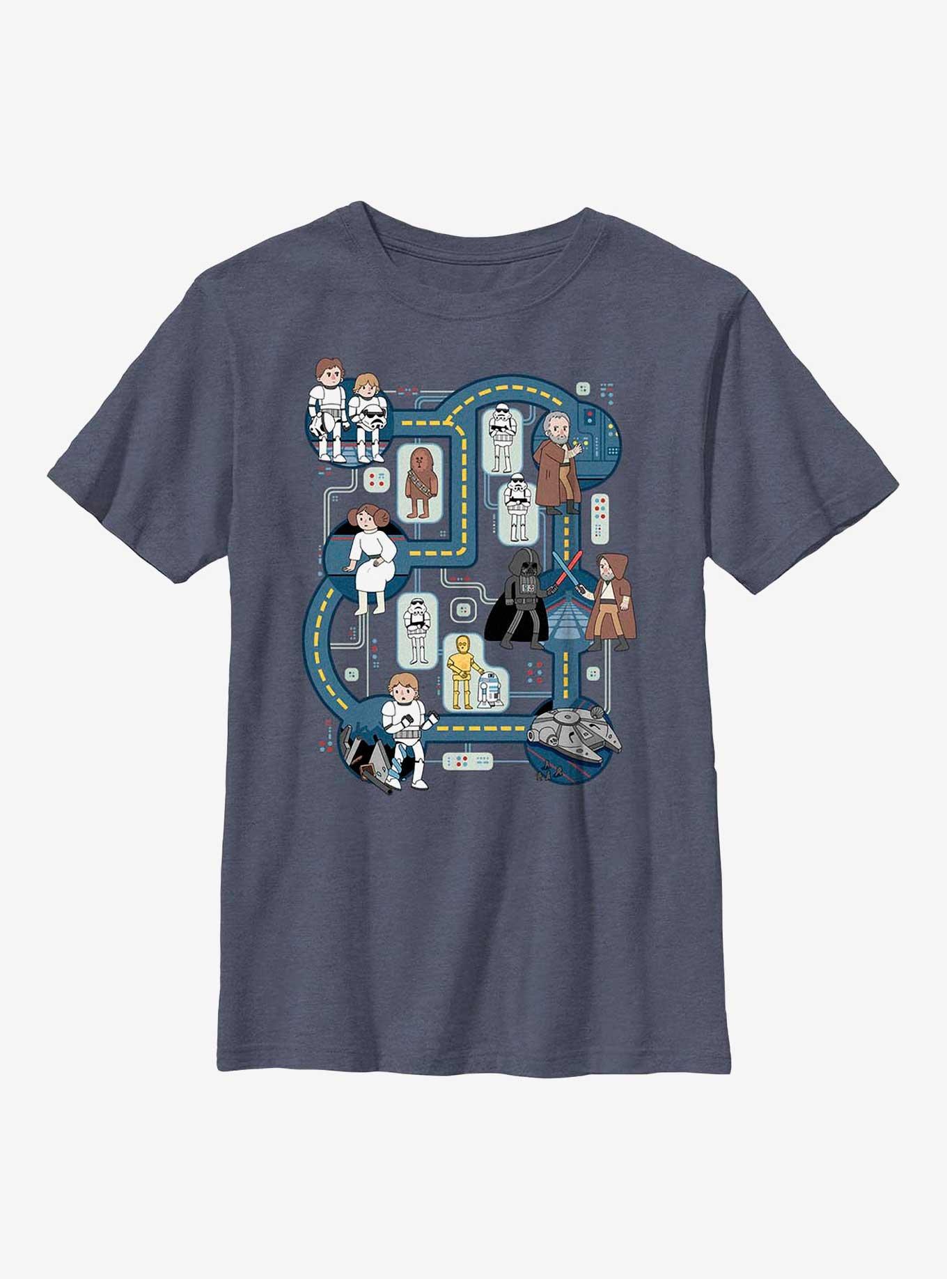 Star Wars Battle Plan Youth T-Shirt, NAVY HTR, hi-res