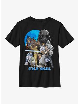 Star Wars Illustrated Poster Youth T-Shirt, , hi-res