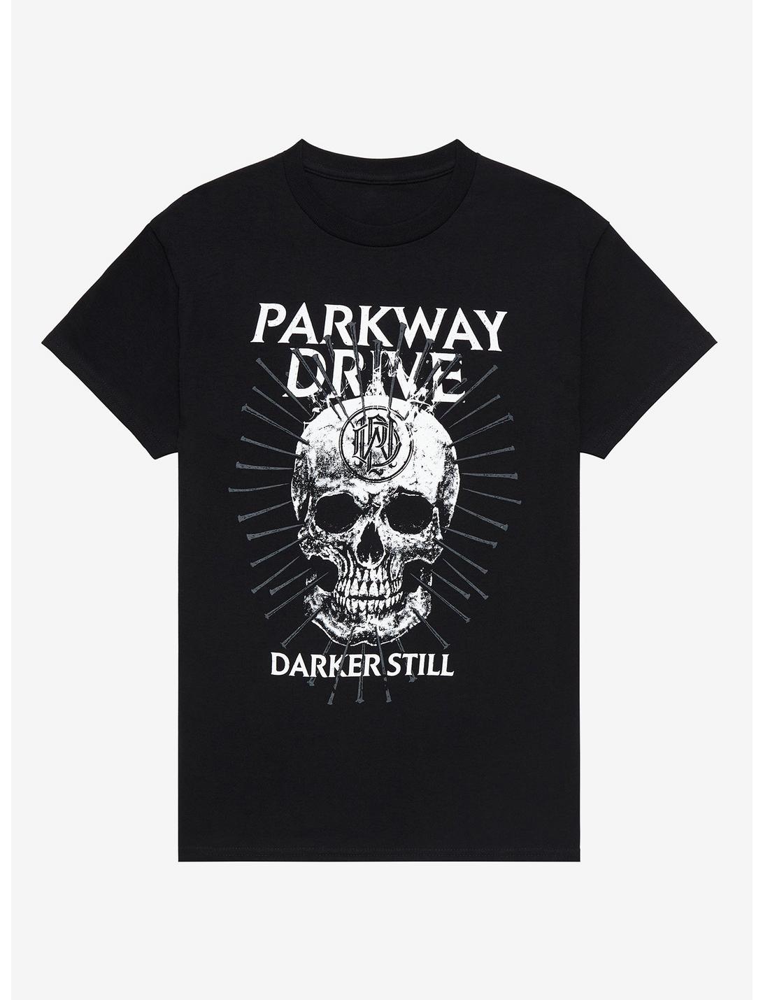 Parkway Drive Darker Still Skull T-Shirt, BLACK, hi-res