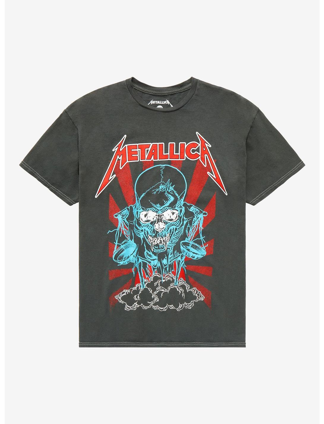 Metallica Blue Skull T-Shirt, BLACK, hi-res