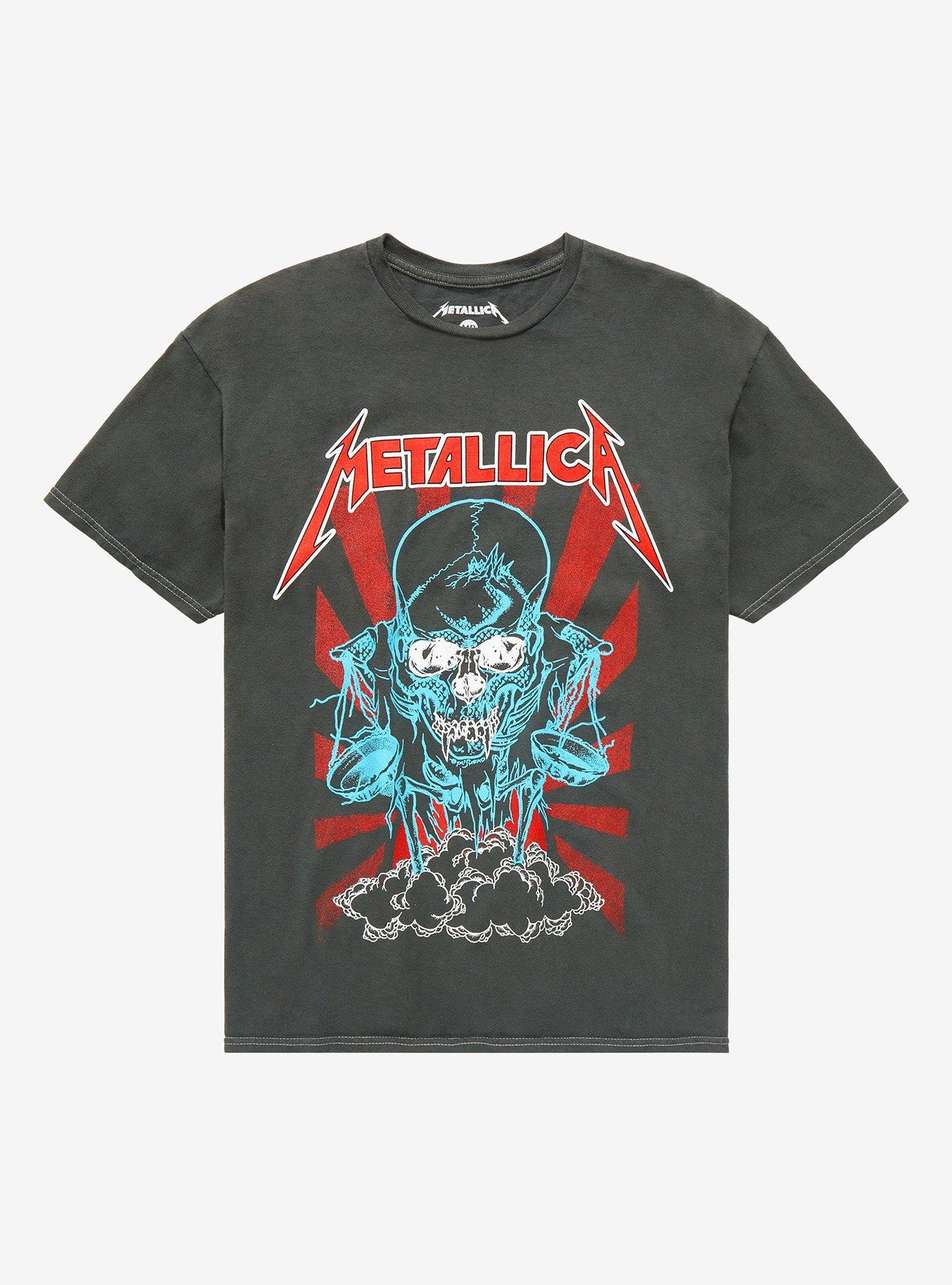 Blue metallica t shirt sale