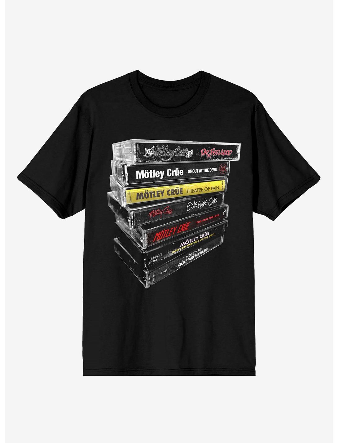 Motley Crue Cassette Tapes T-Shirt, BLACK, hi-res