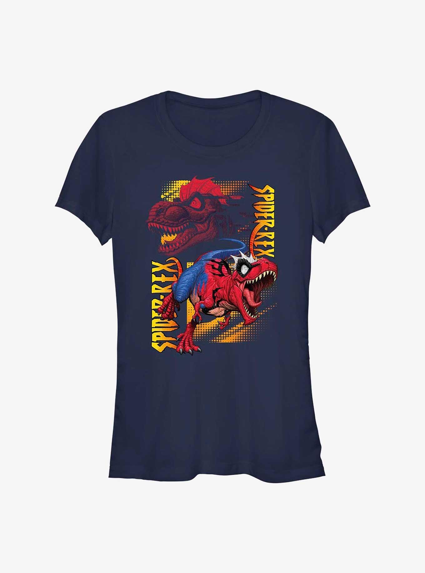 Marvel Spider-Man Spider-Rex Roar Girls T-Shirt, NAVY, hi-res