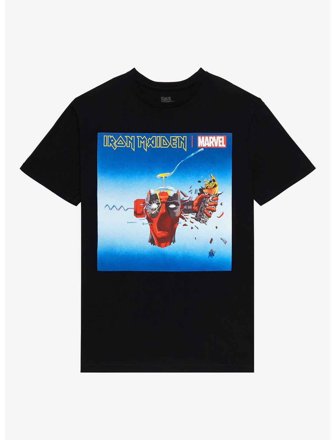 Marvel Iron Maiden Deadpool Can I Play With Madness T-Shirt, BLACK, hi-res