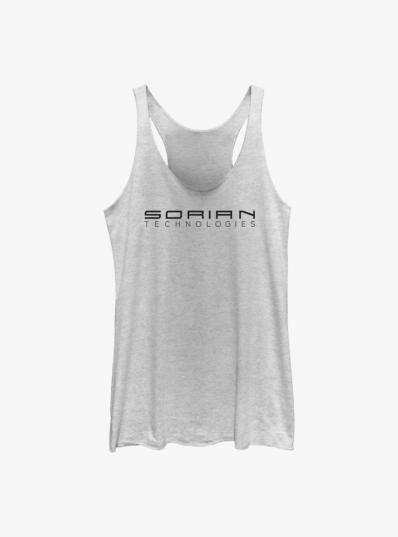The Adam Project Sorian Technologies Logo Girls Tank, WHITE HTR, hi-res
