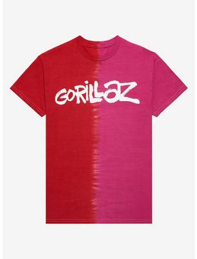 Plus Size Gorillaz Pink & Red Split Wash T-Shirt, , hi-res