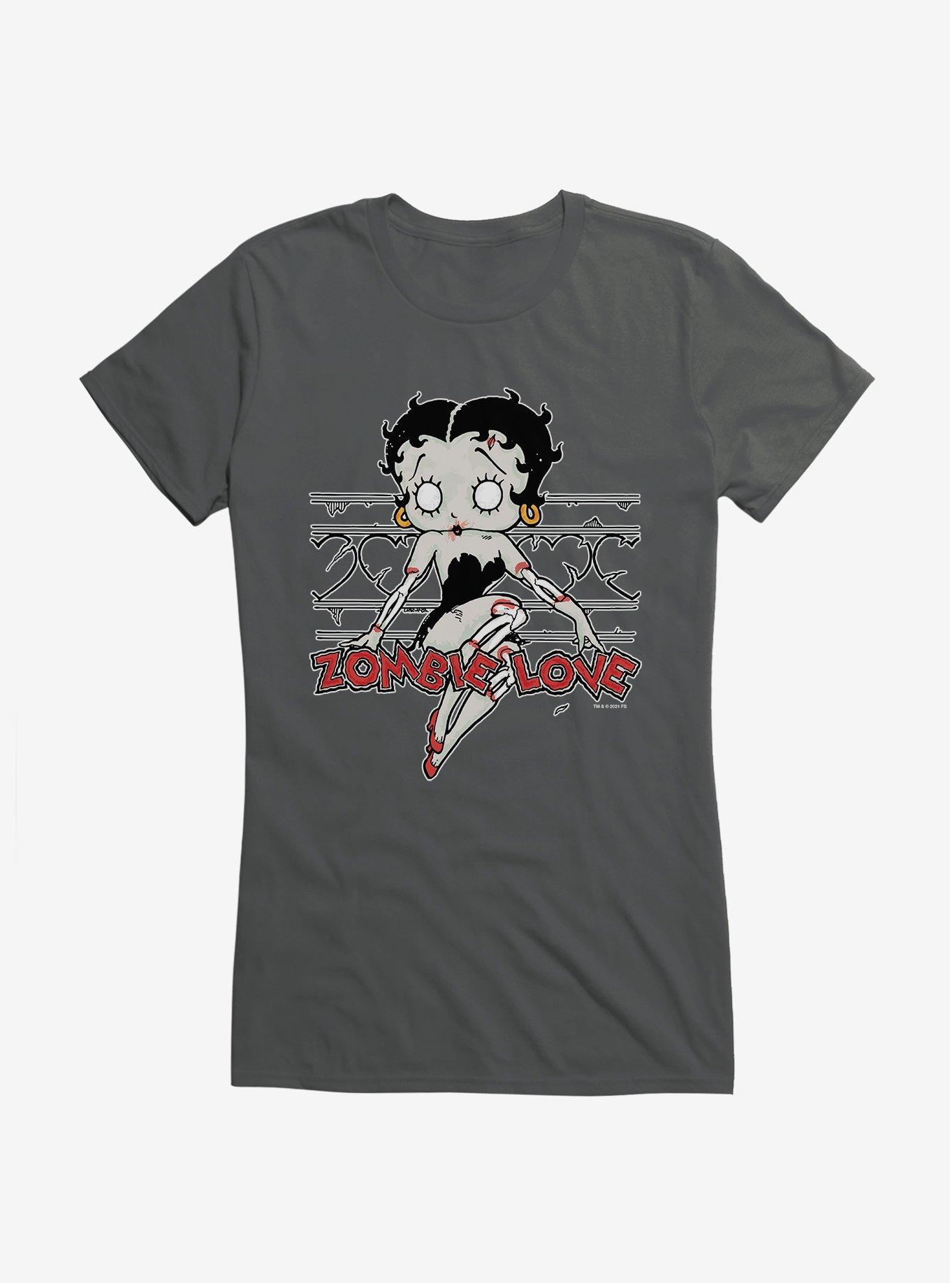 Betty Boop Zombie Love Pose Girls T-Shirt, , hi-res