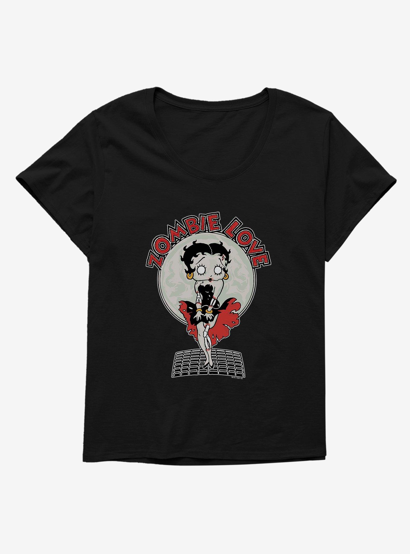 Betty Boop Zombie Love Street Grate Girls T-Shirt Plus Size, , hi-res
