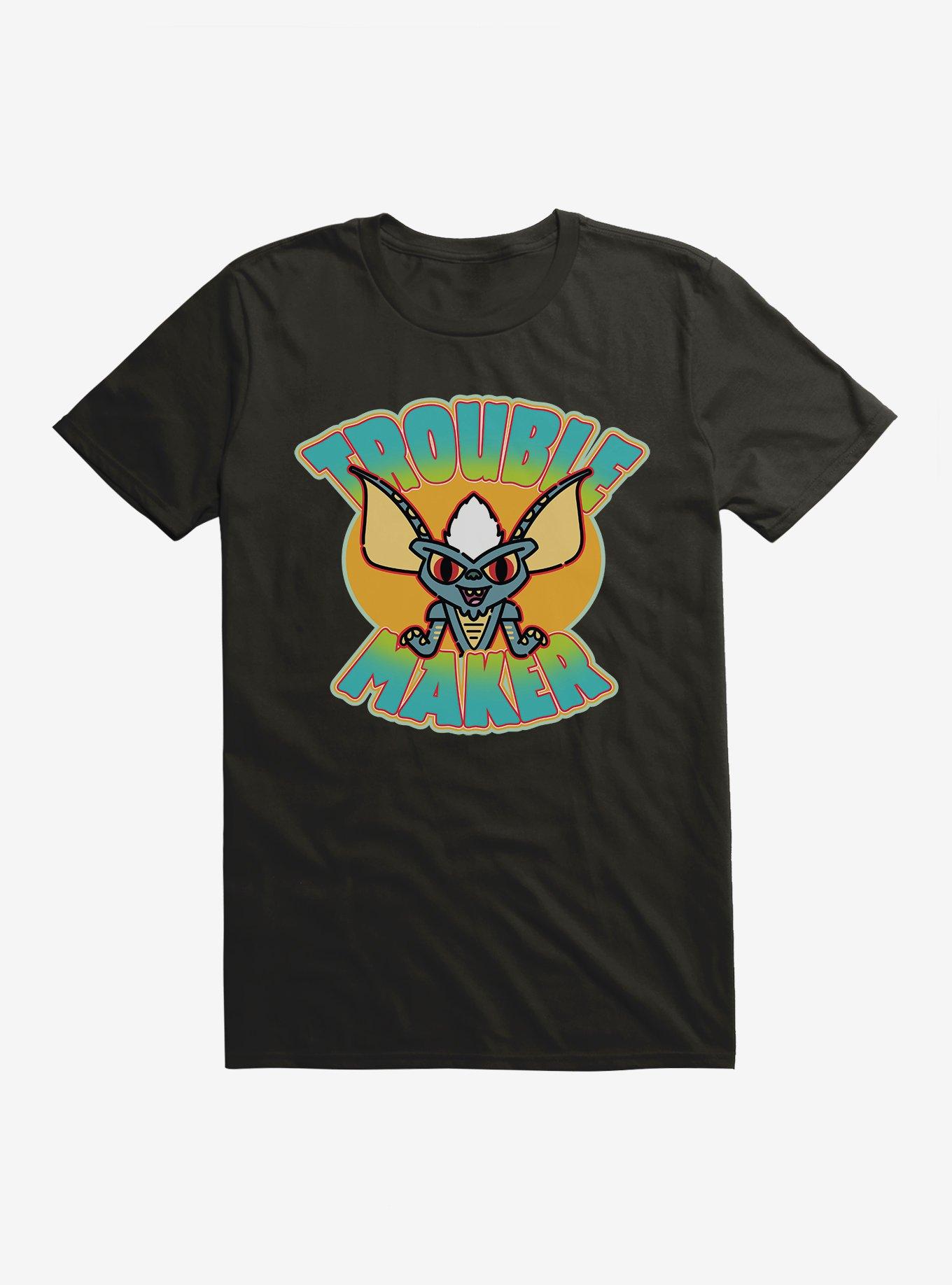 Gremlins Chibi Stripe Trouble Maker T-Shirt, BLACK, hi-res