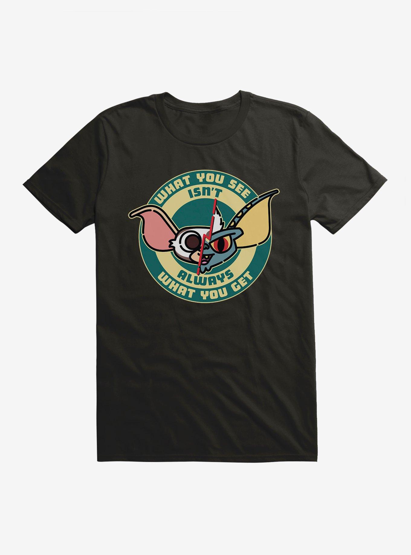 Gremlins Chibi What You See Isn't What You Get T-Shirt, BLACK, hi-res