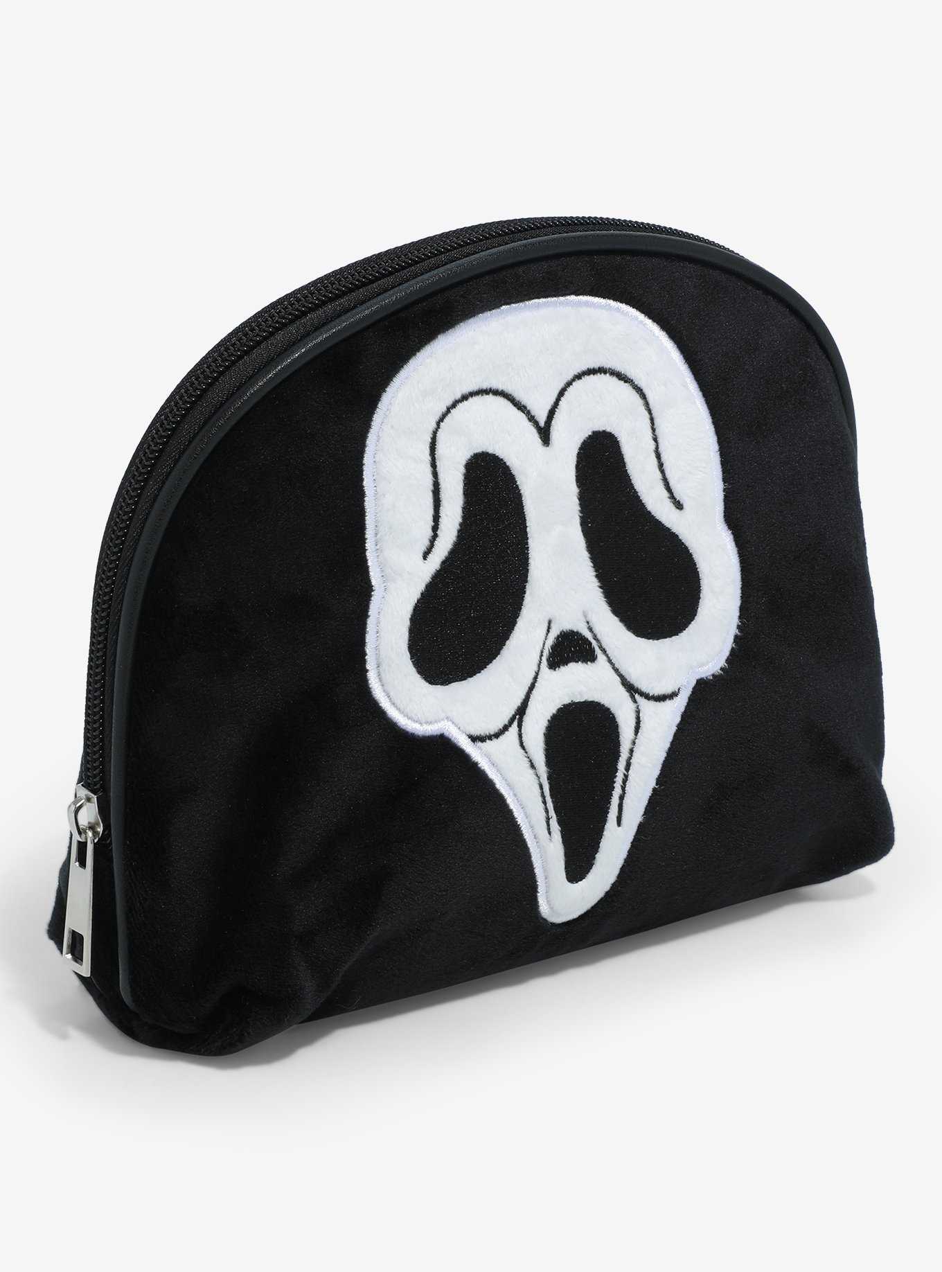 Scream Ghost Face Fuzzy Makeup Bag, , hi-res