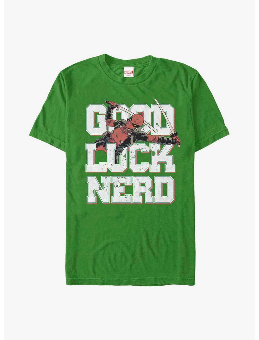 Marvel Deadpool Good Luck Nerd T-Shirt, KELLY, hi-res