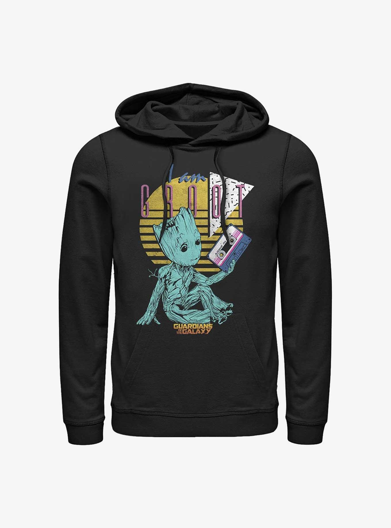 Marvel Guardians of the Galaxy 90's Groot Hoodie, BLACK, hi-res