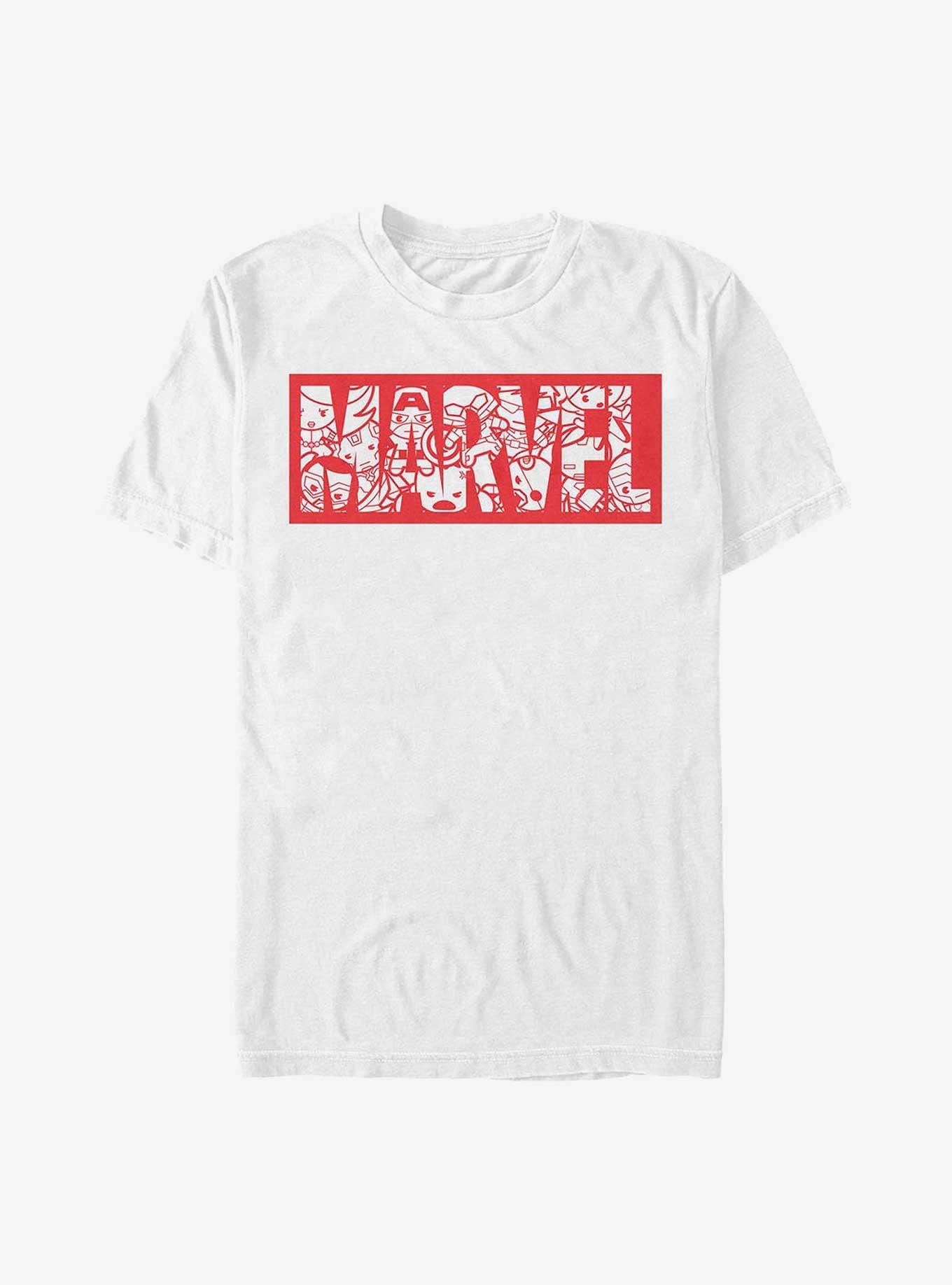Marvel Kawaii Logo T-Shirt, WHITE, hi-res
