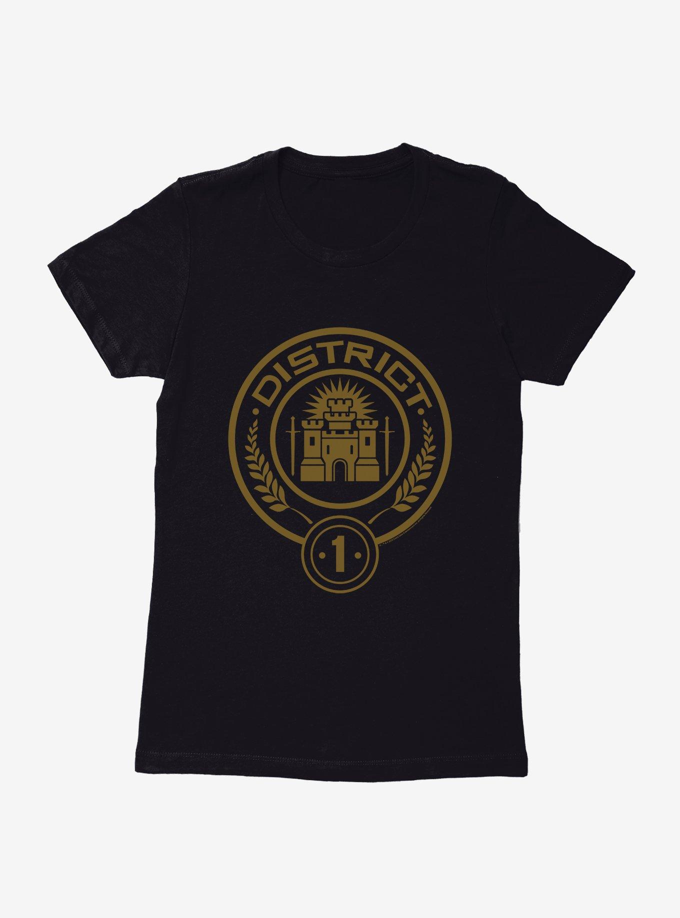 Hunger Games District 1 Logo Womens T-Shirt, BLACK, hi-res