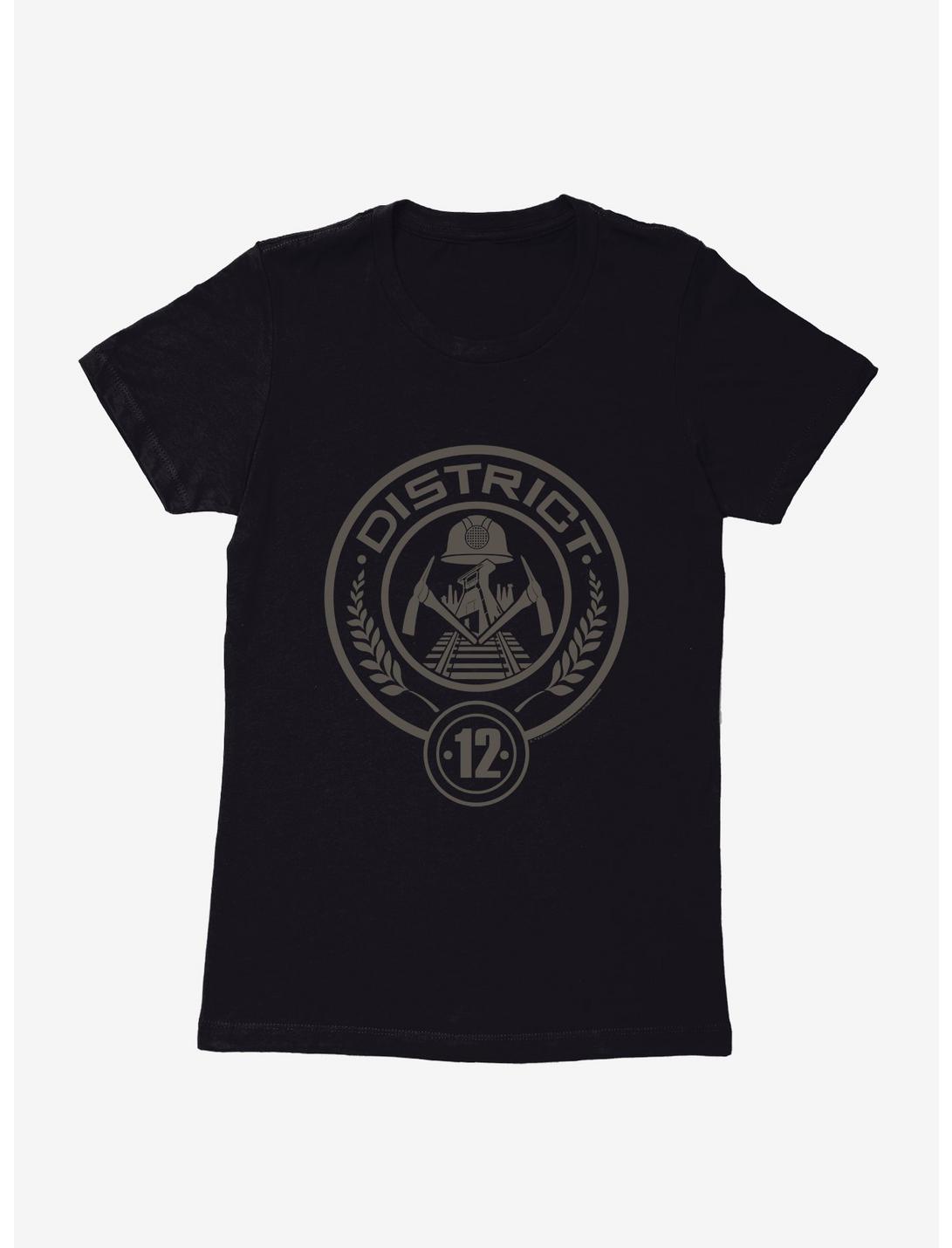 Hunger Games District 12 Logo Womens T-Shirt, BLACK, hi-res