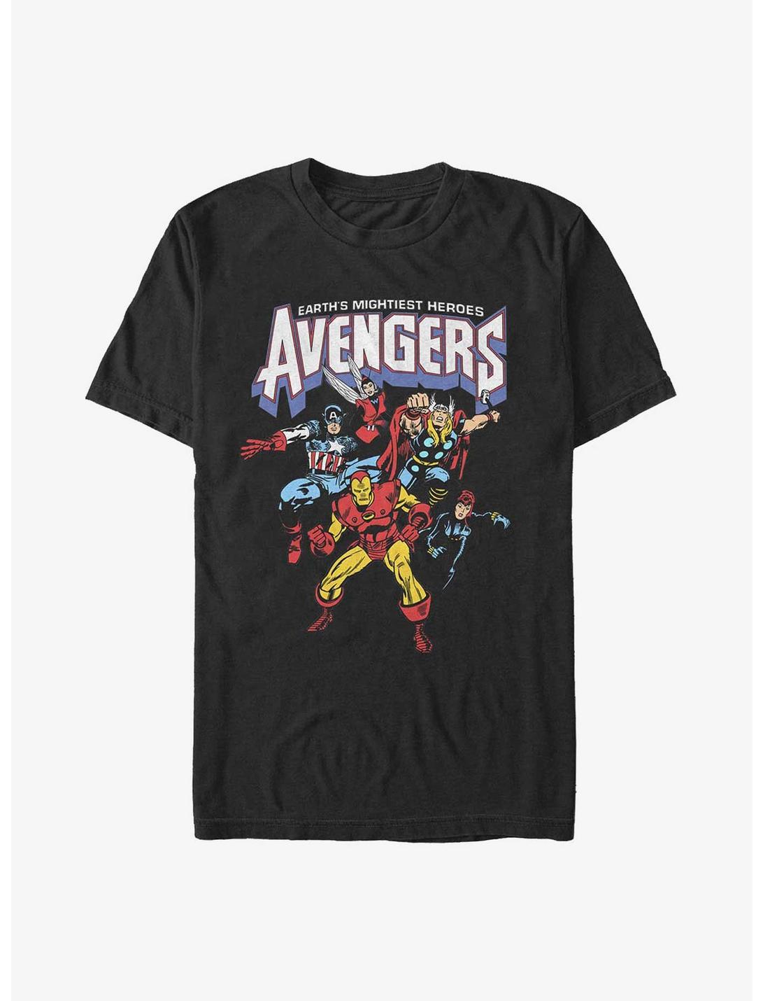 Marvel The Avengers Mighty Heroes T-Shirt, BLACK, hi-res