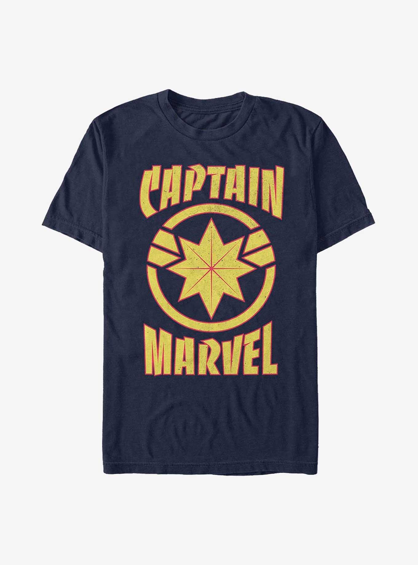 Marvel Ms. Marvel Captain Marvel Star T-Shirt, NAVY, hi-res