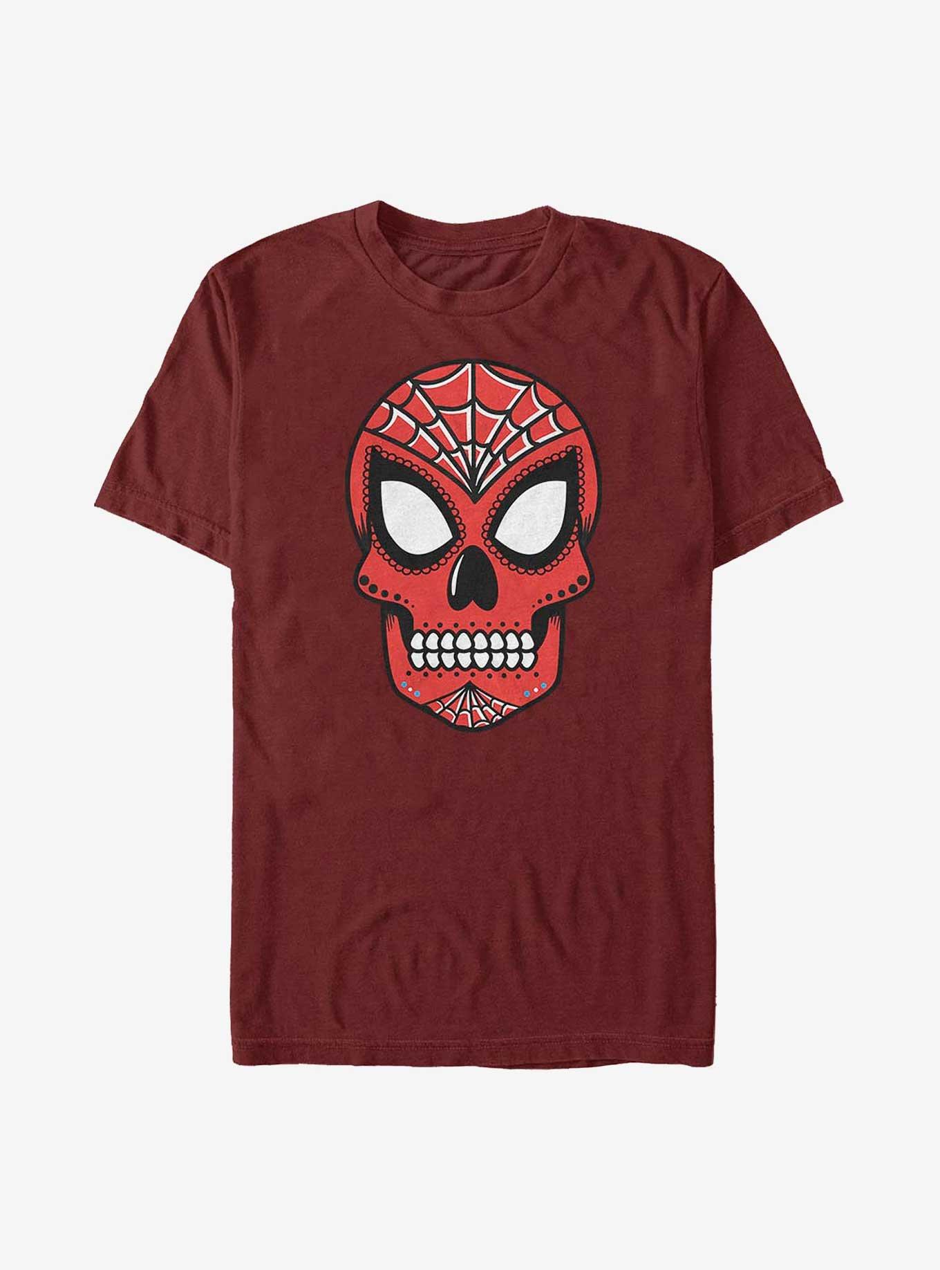 Marvel Spider-Man Sugar Skull T-Shirt, CARDINAL, hi-res