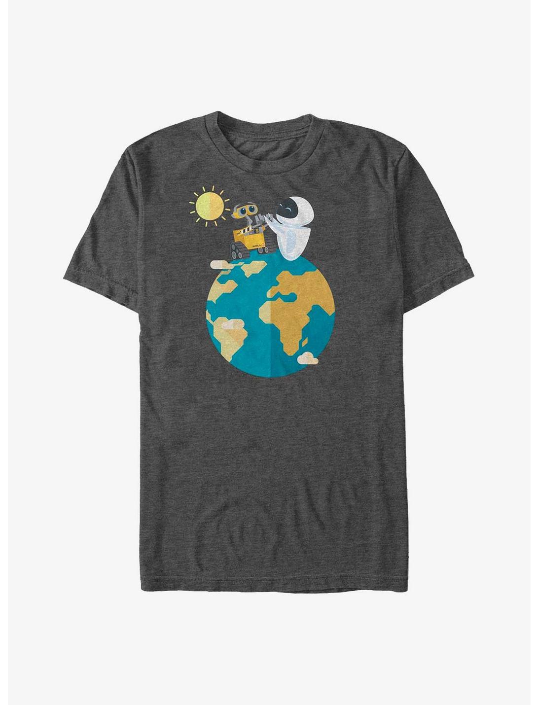 Disney Pixar Wall-E World Peace T-Shirt, CHAR HTR, hi-res