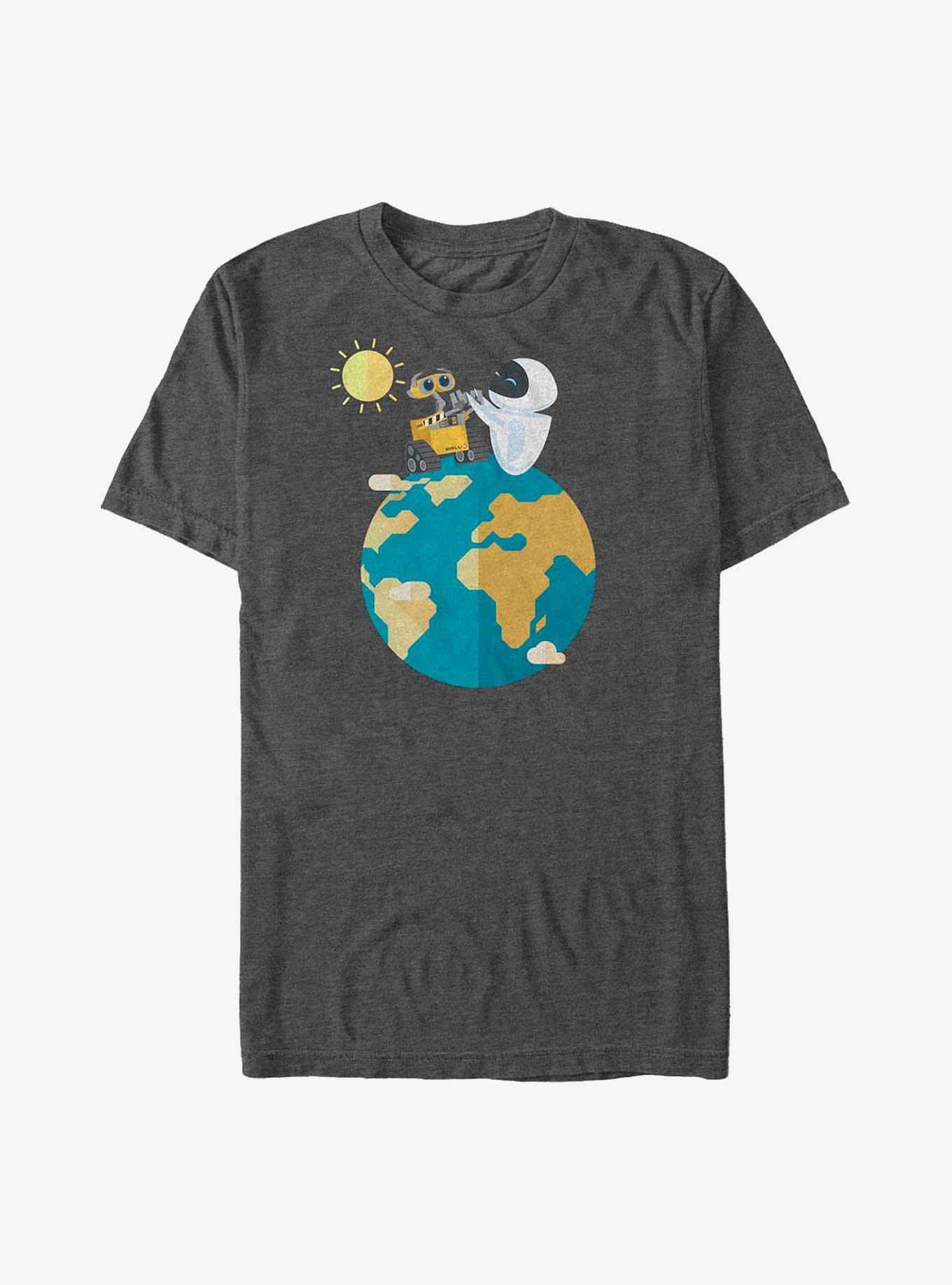 Disney Pixar Wall-E World Peace T-Shirt, CHAR HTR, hi-res