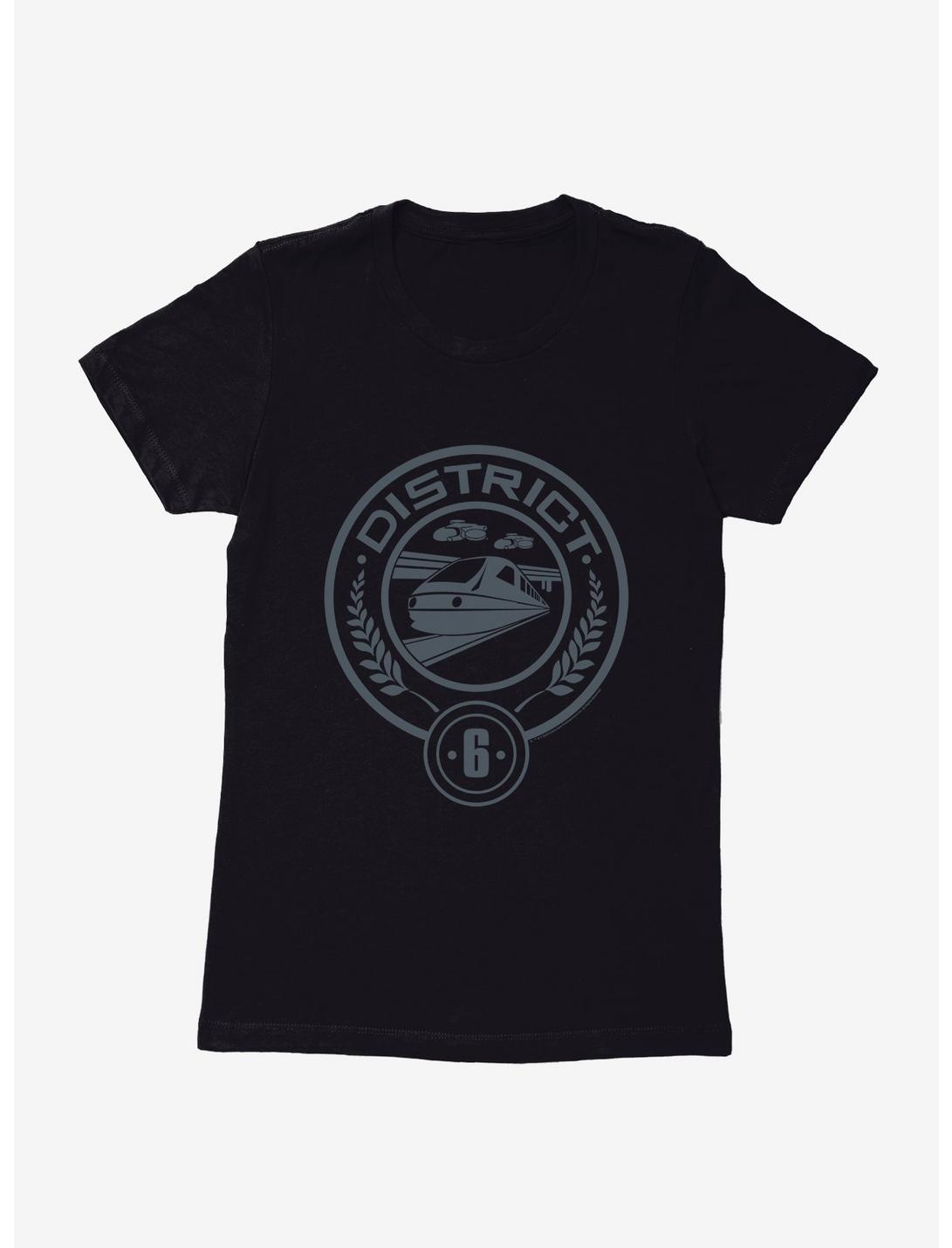 Hunger Games District 6 Logo Womens T-Shirt, BLACK, hi-res
