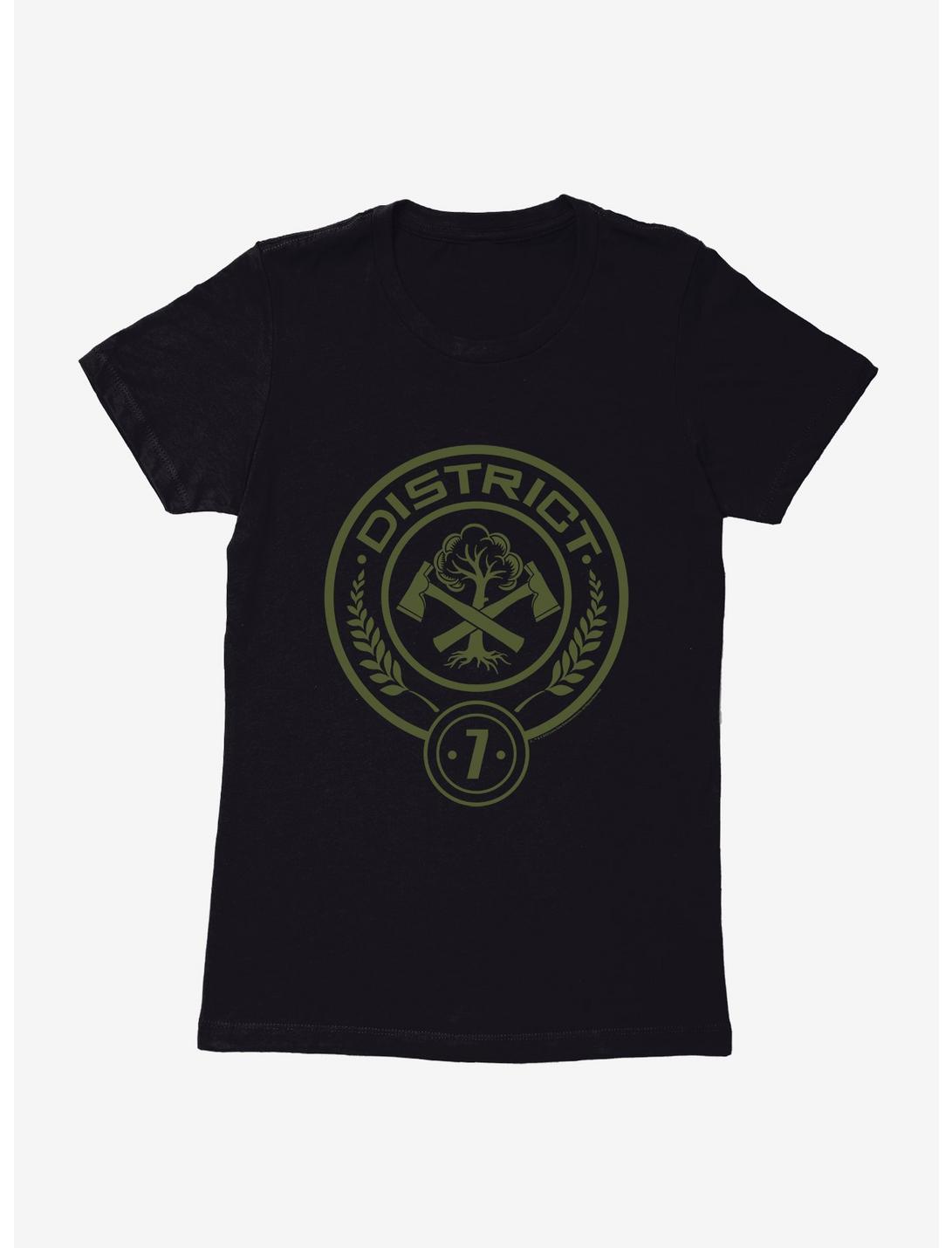 Hunger Games District 7 Logo Womens T-Shirt, BLACK, hi-res