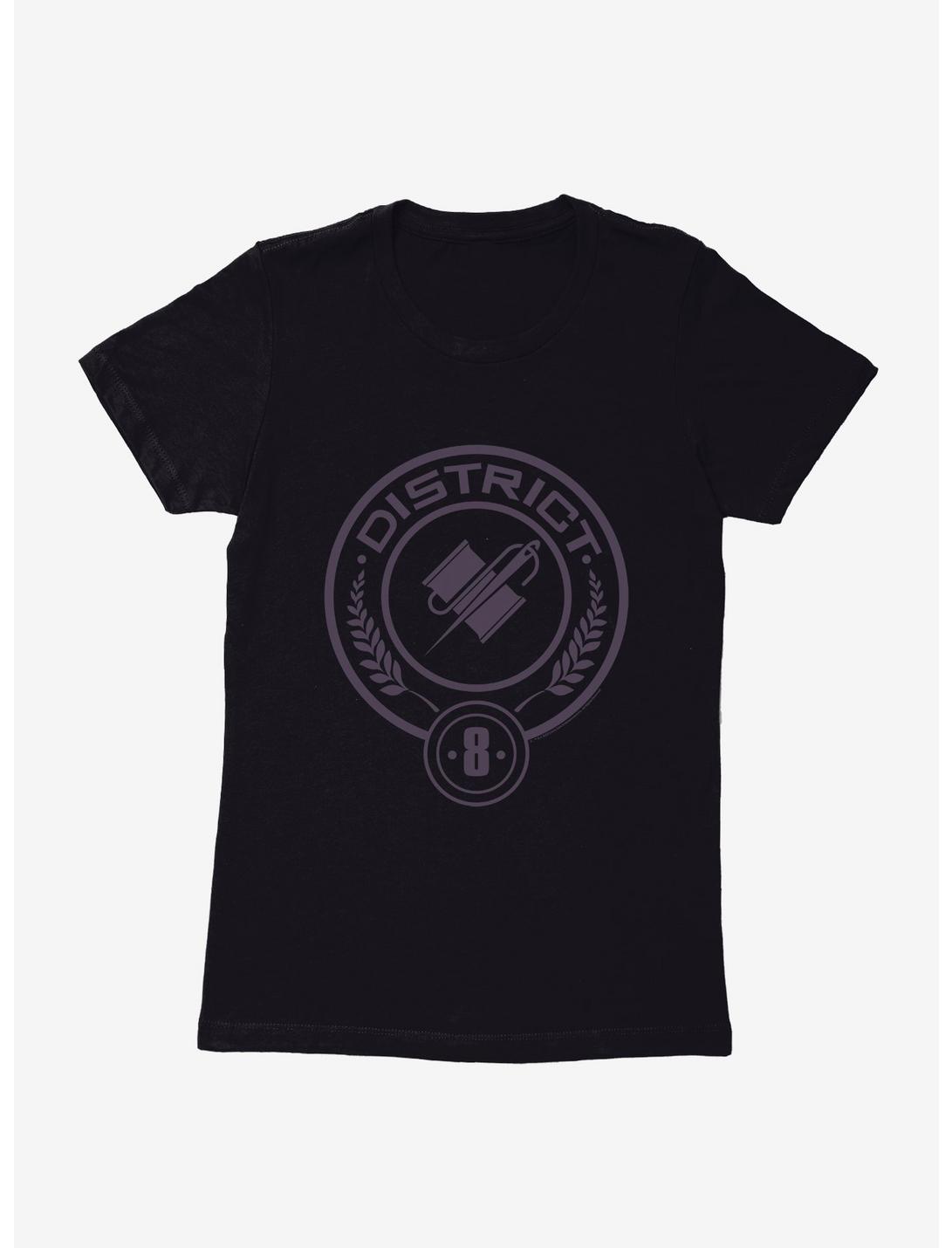 Hunger Games District 8 Logo Womens T-Shirt, BLACK, hi-res