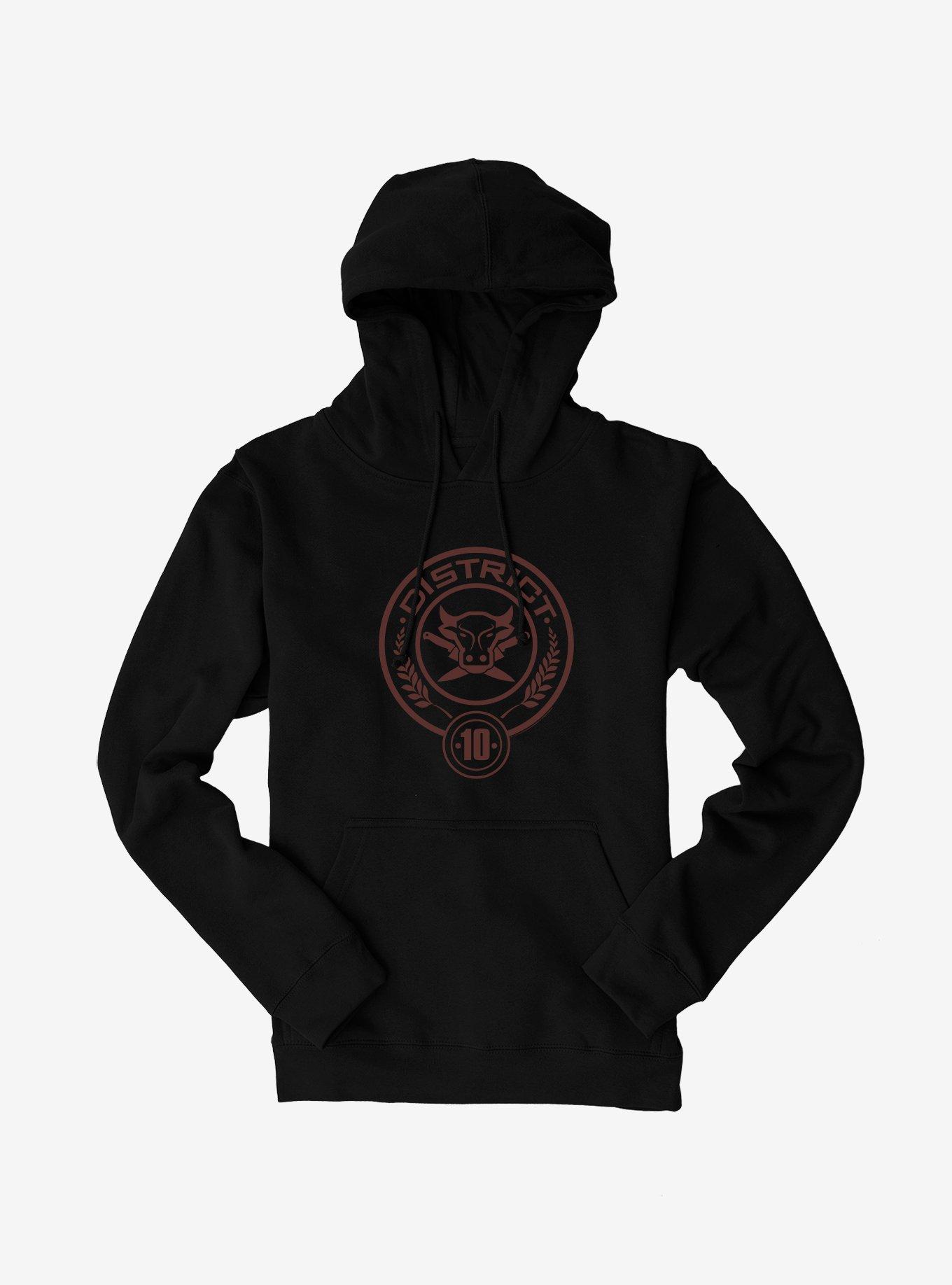 Hunger Games District 10 Logo Hoodie, BLACK, hi-res