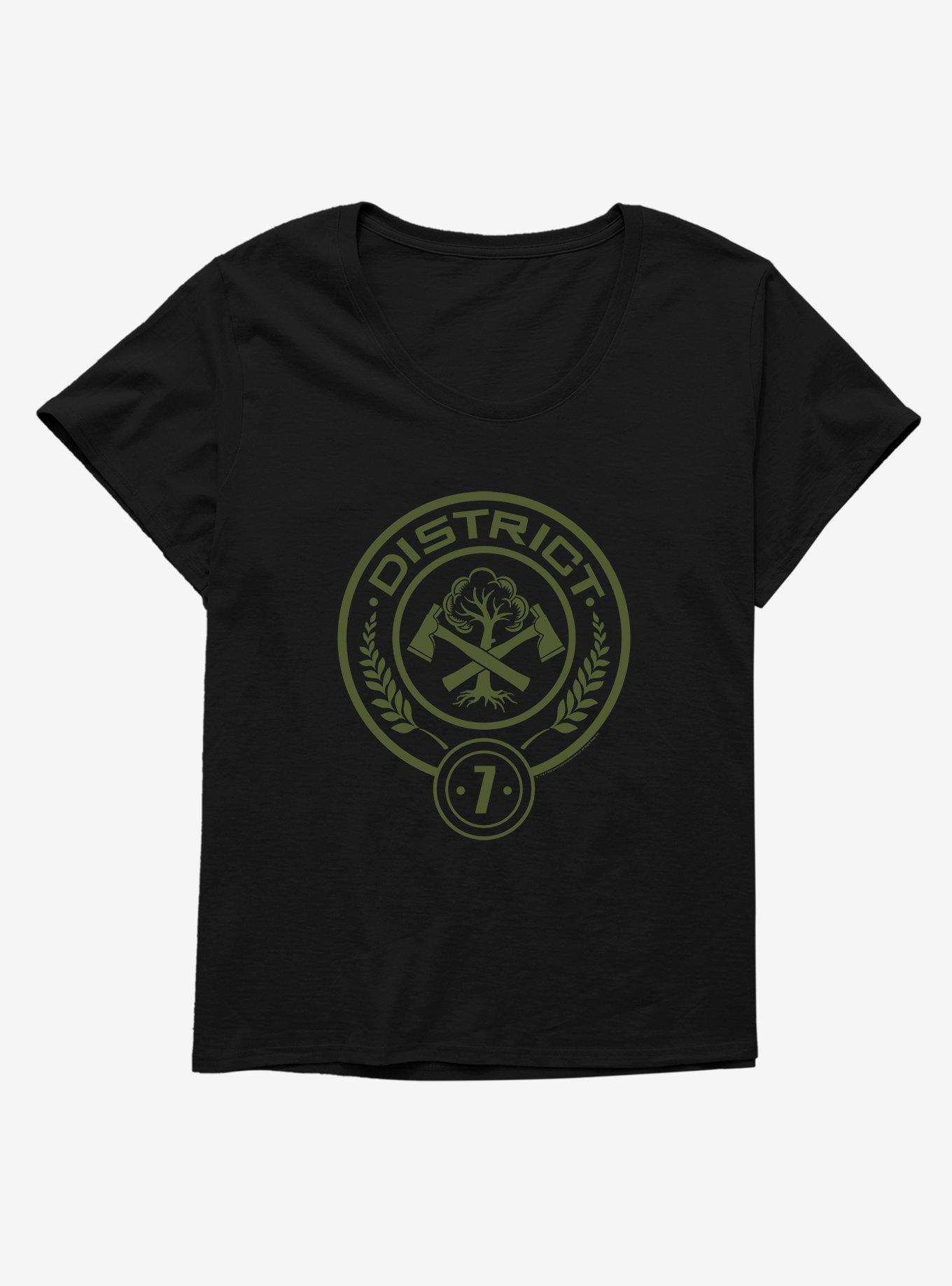 Hunger Games District 7 Logo Girls T-Shirt Plus Size, BLACK, hi-res