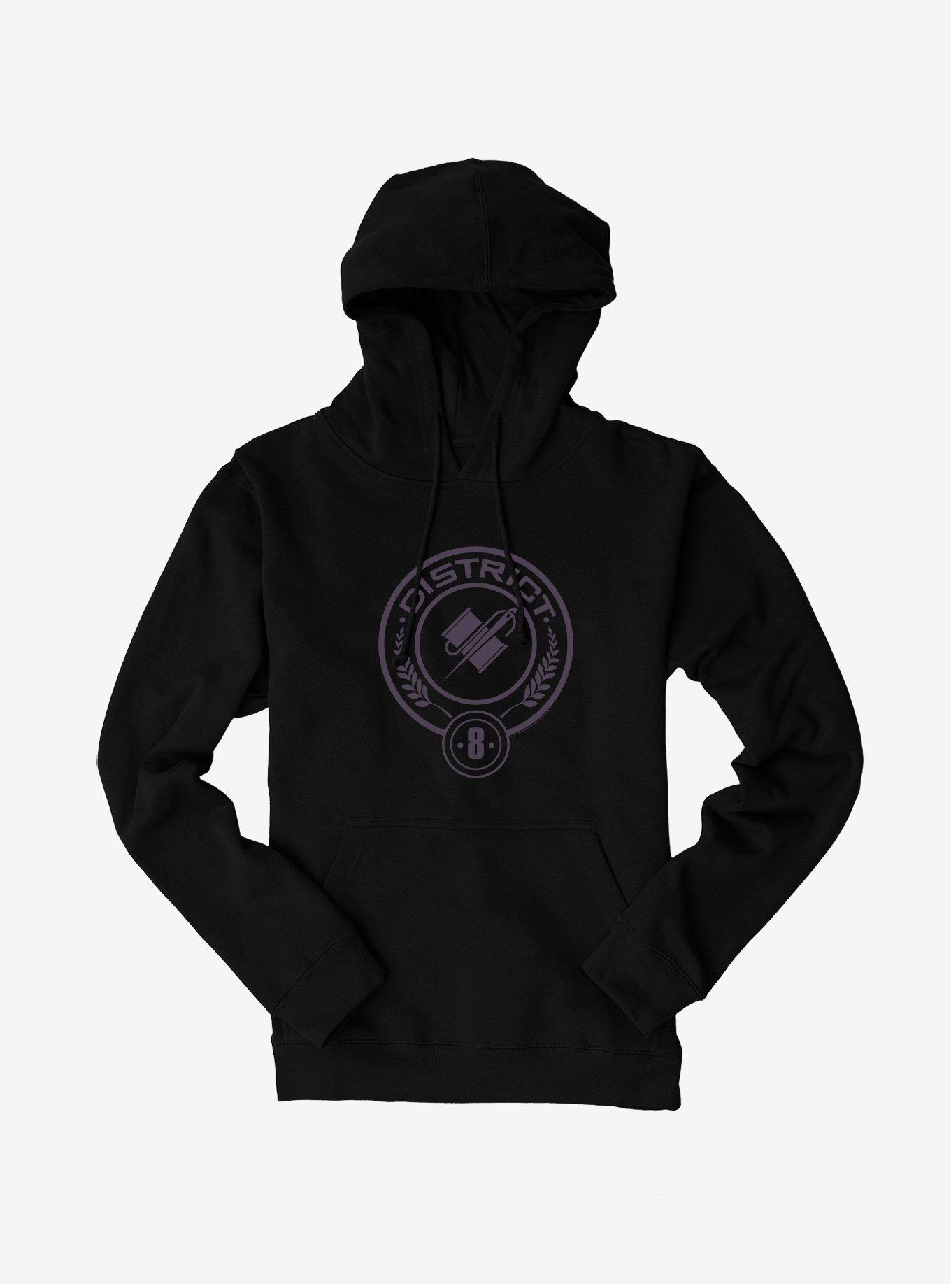 Hunger Games District 8 Logo Hoodie, BLACK, hi-res