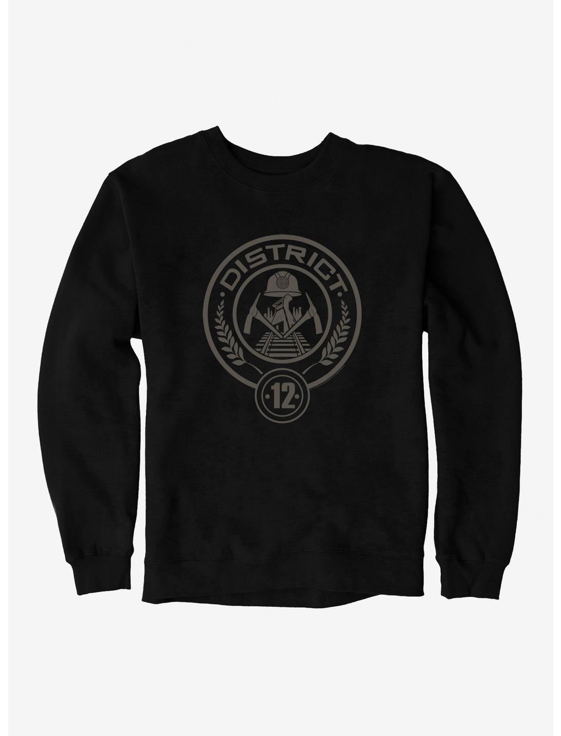 Hunger Games District 12 Logo Sweatshirt, BLACK, hi-res