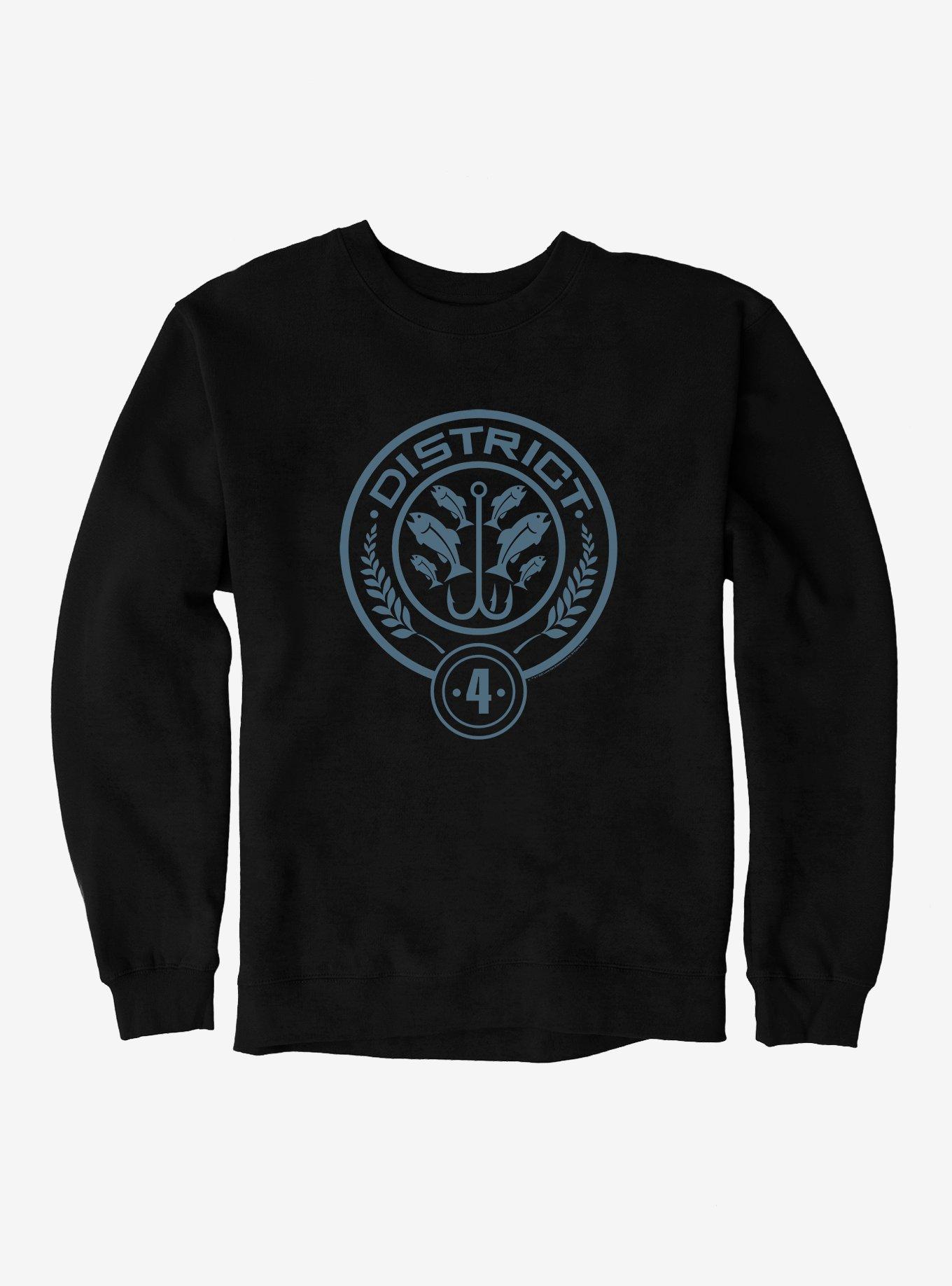 Hunger Games District 4 Logo Sweatshirt, BLACK, hi-res