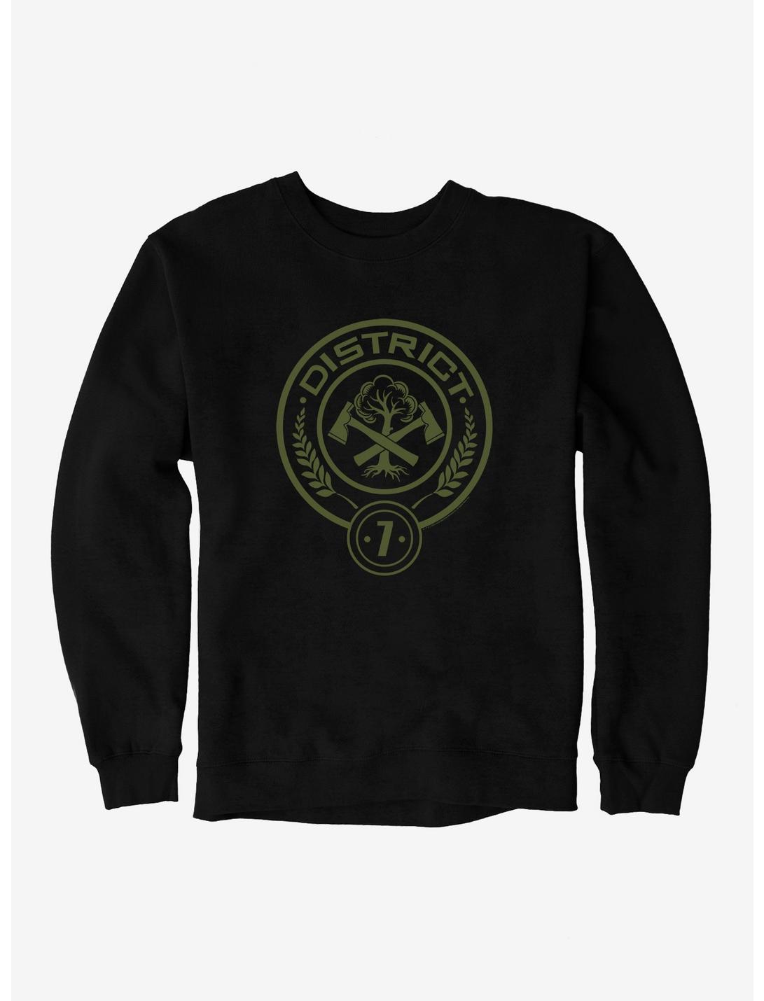Hunger Games District 7 Logo Sweatshirt, BLACK, hi-res