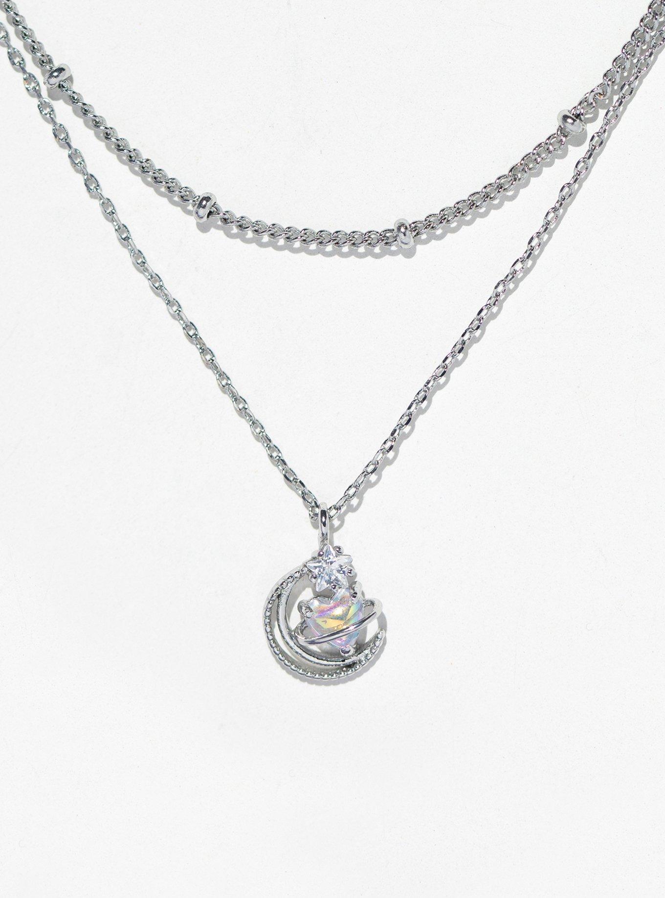 Girls Crew Cosmic Love Layered Necklace, , hi-res