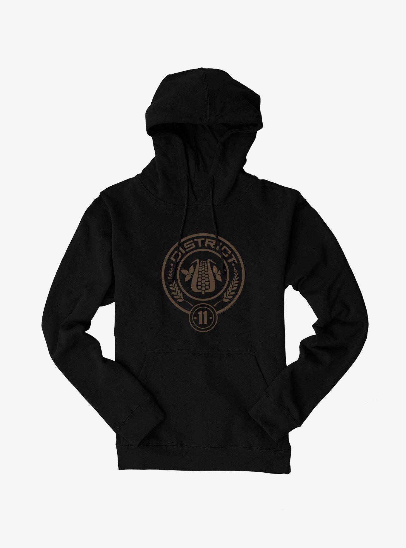 Hunger Games District 11 Logo Hoodie, BLACK, hi-res